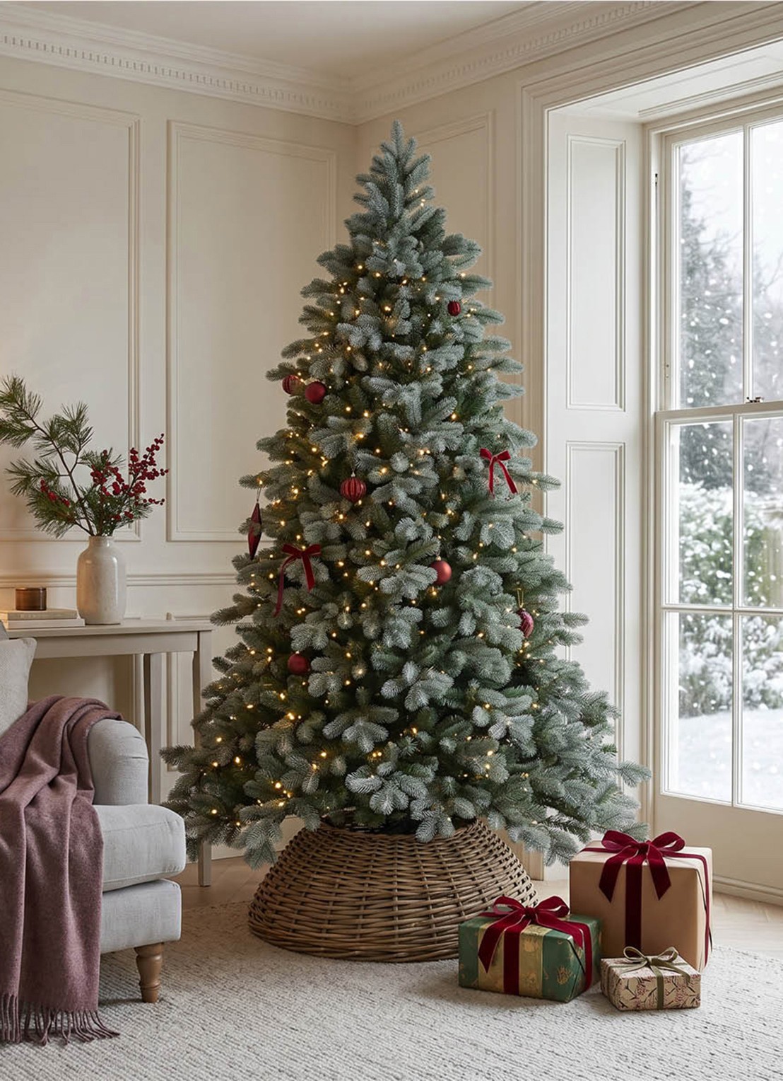 Van Der Gucht Frosted Colorado kunstkerstboom 228 cm - detail groen