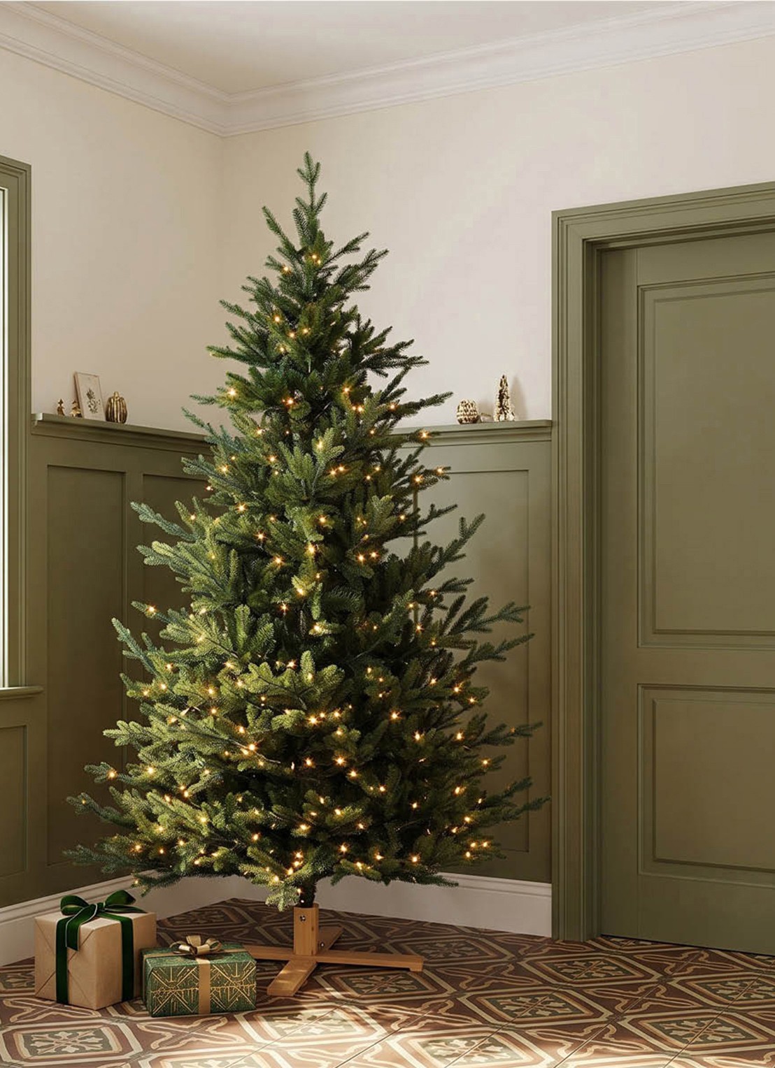 Van Der Gucht Göteborg kunstkerstboom 213 cm - detail 2 groen