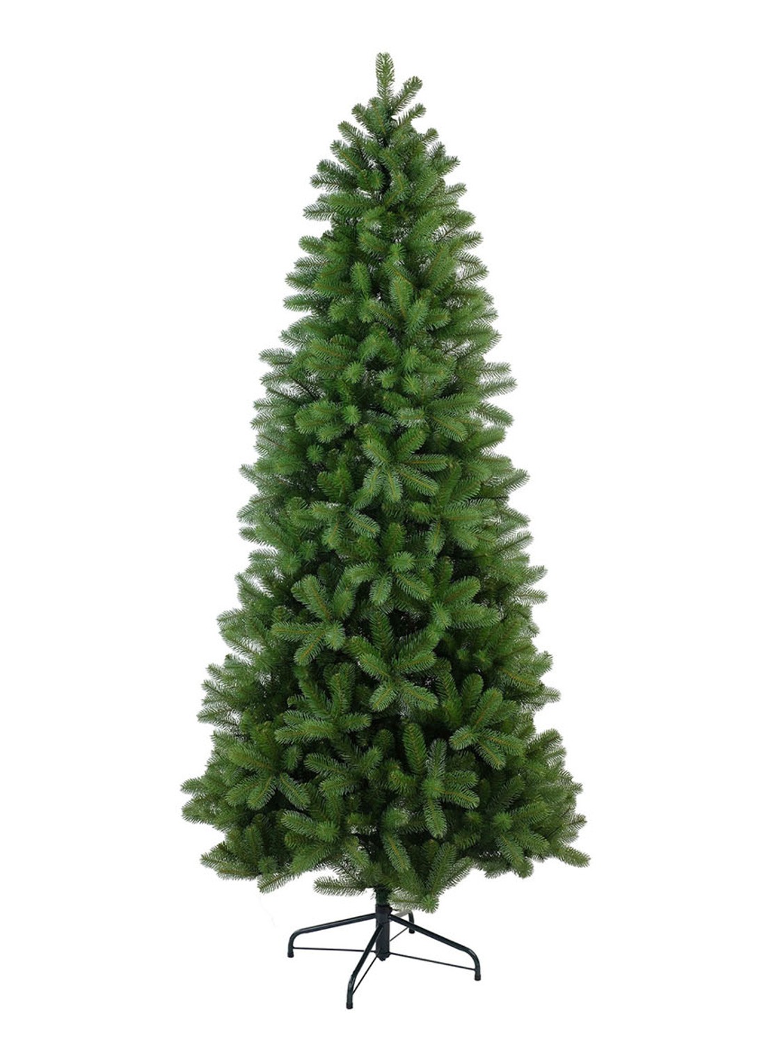 Van Der Gucht Poly Bayberry Slim kunstkerstboom 213 cm - voorkant groen