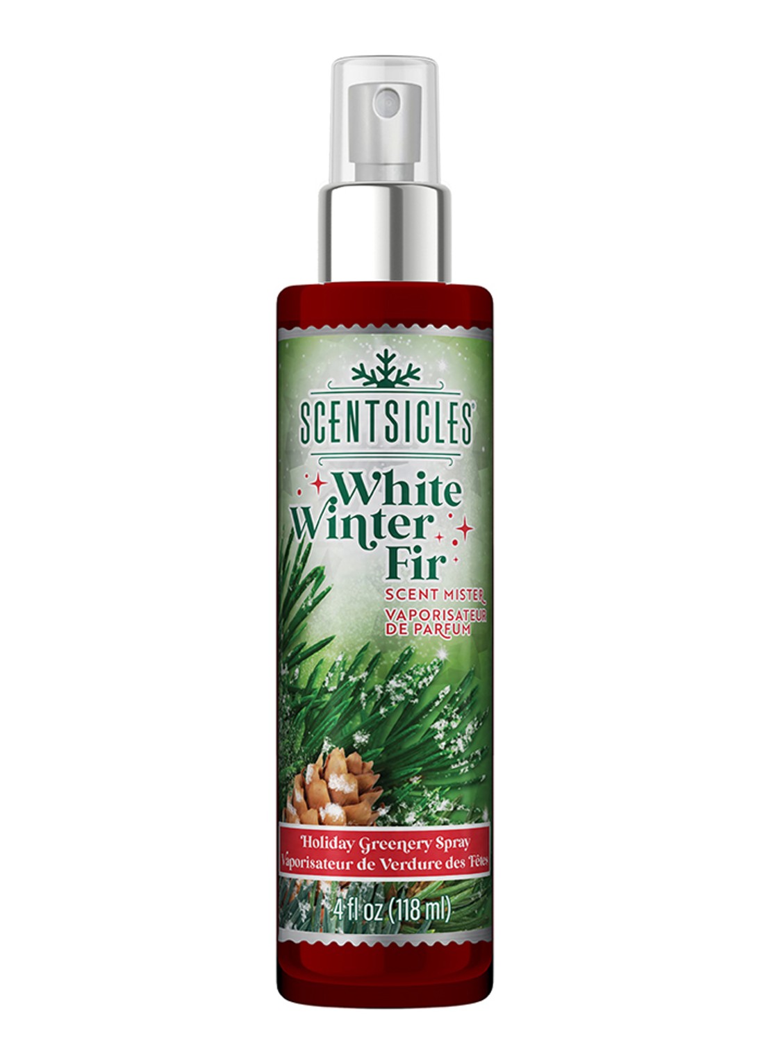 Van Der Gucht White Winter Fir huisparfum - geurspray - voorkant 2 groen