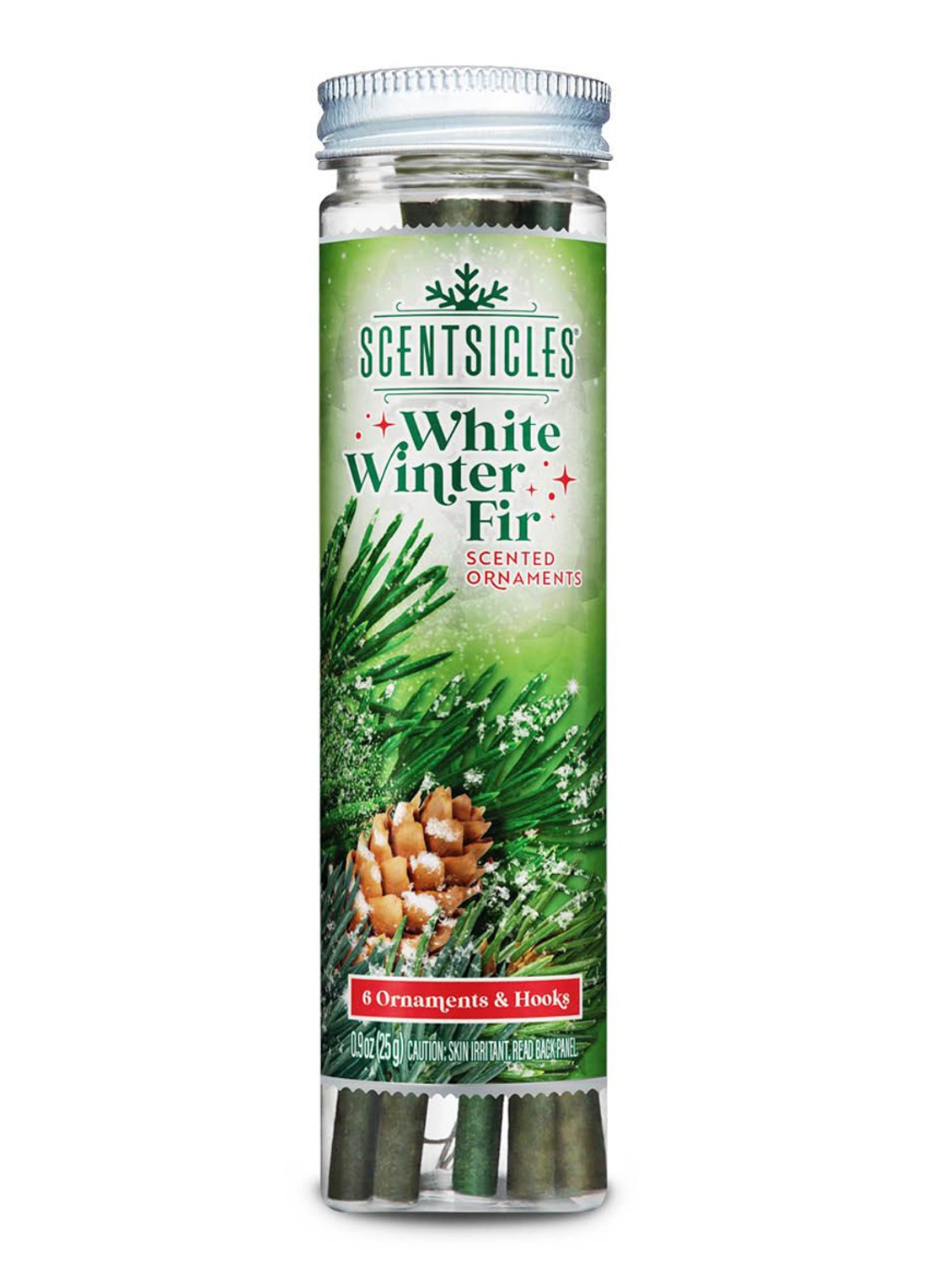 Van Der Gucht White Winter geurstokjes set van 6 - voorkant 2 groen