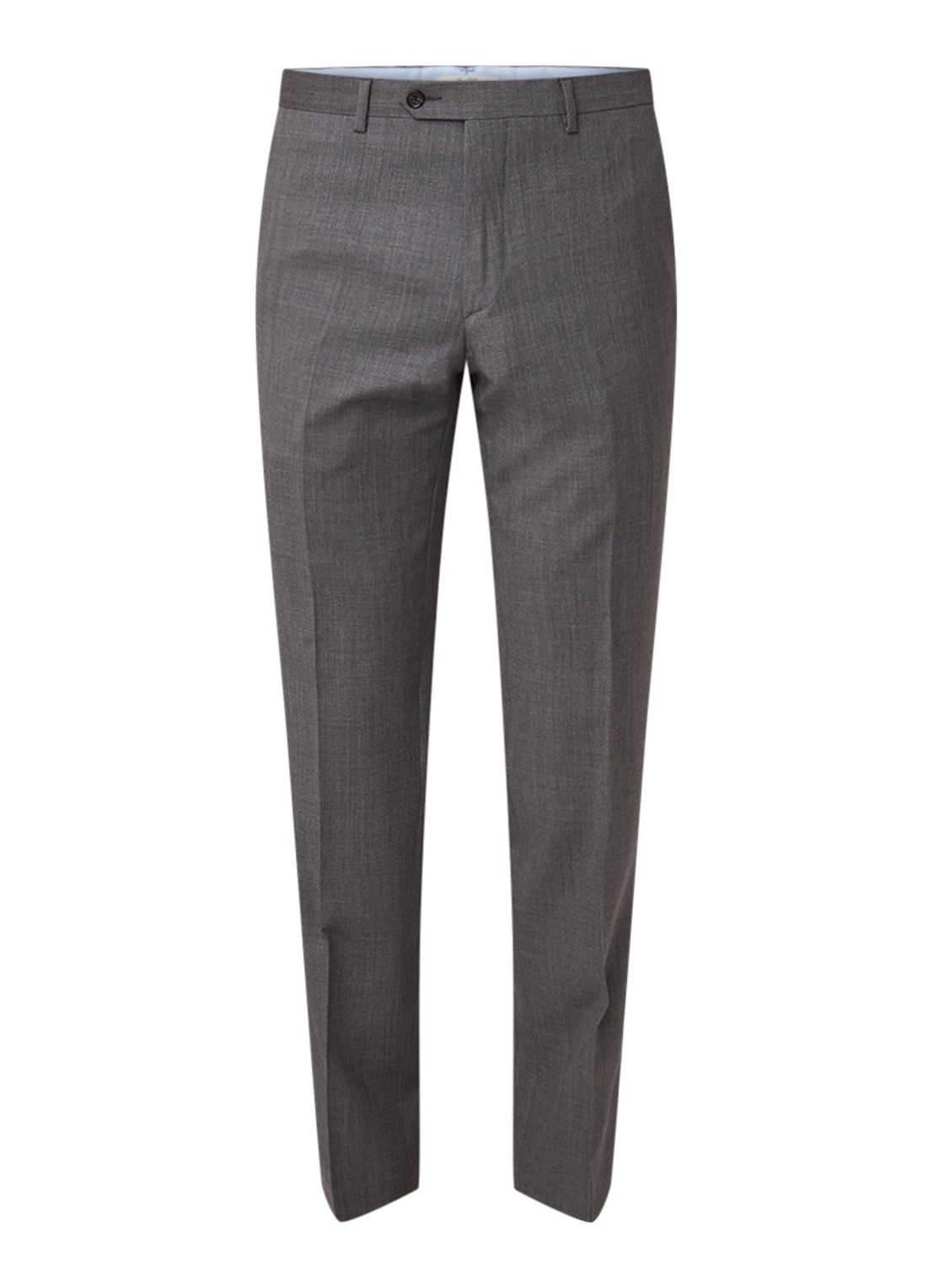 Van Gils Buck slim fit pantalon van scheerwol - voorkant 2 grijs