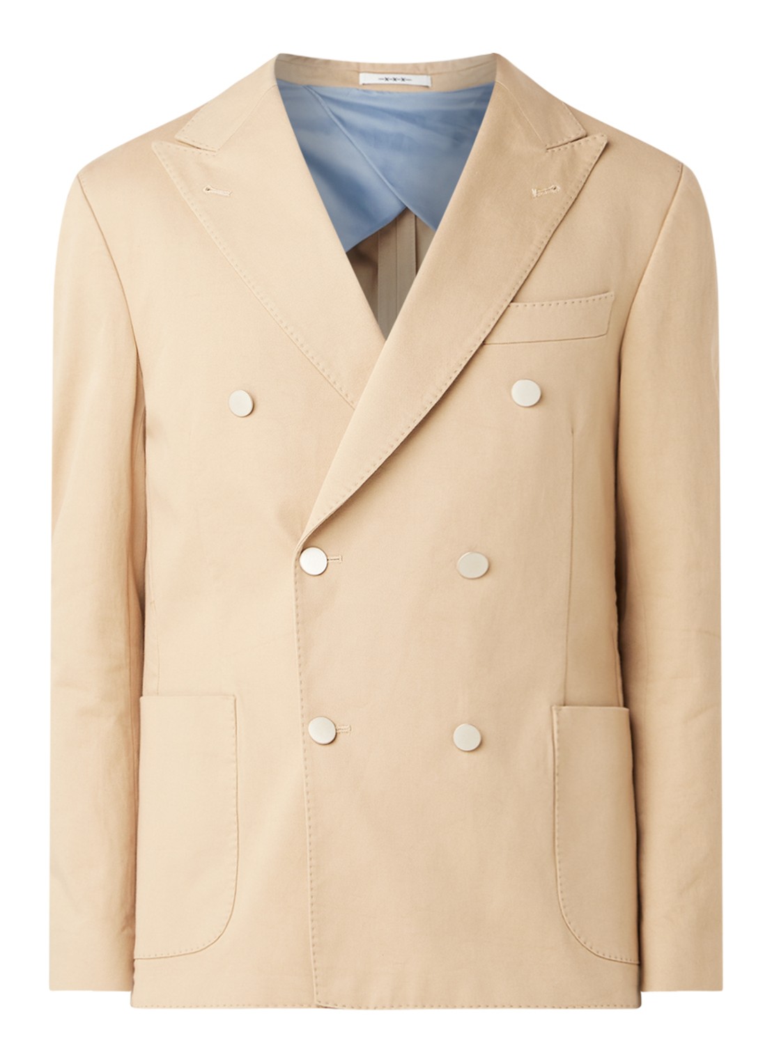 Van Gils Easton double-breasted-colbert - voorkant zand