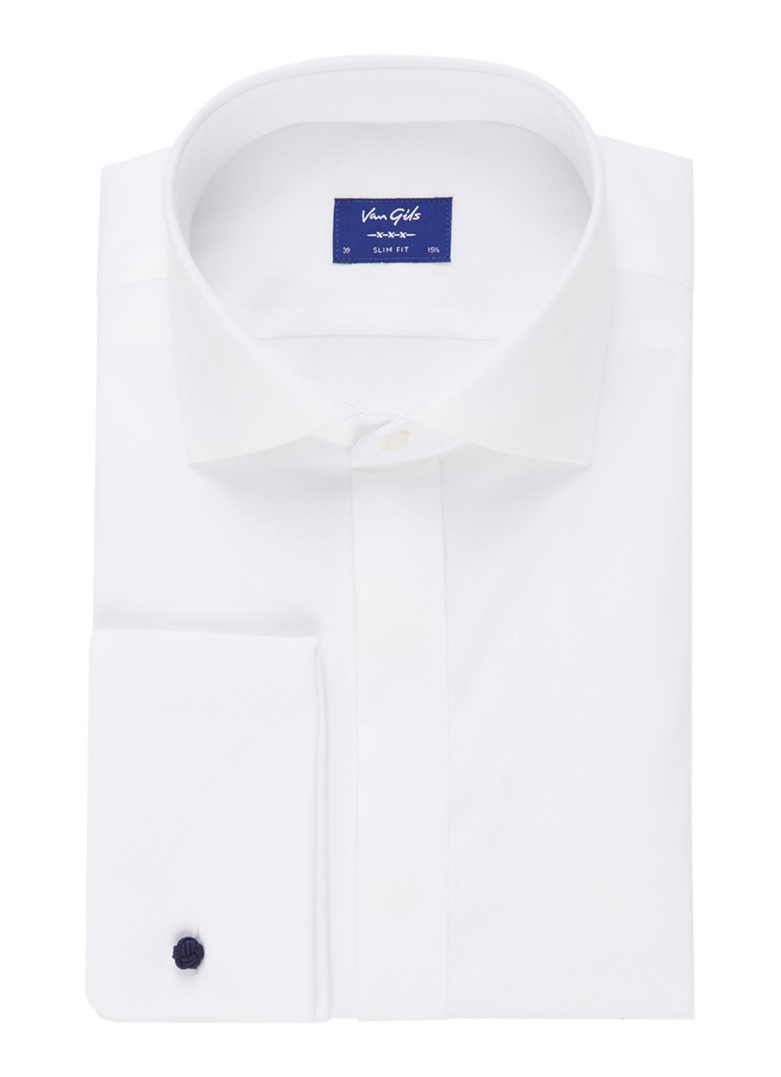 Van Gils Ellington slim fit overhemd met stretch - voorkant 3 wit