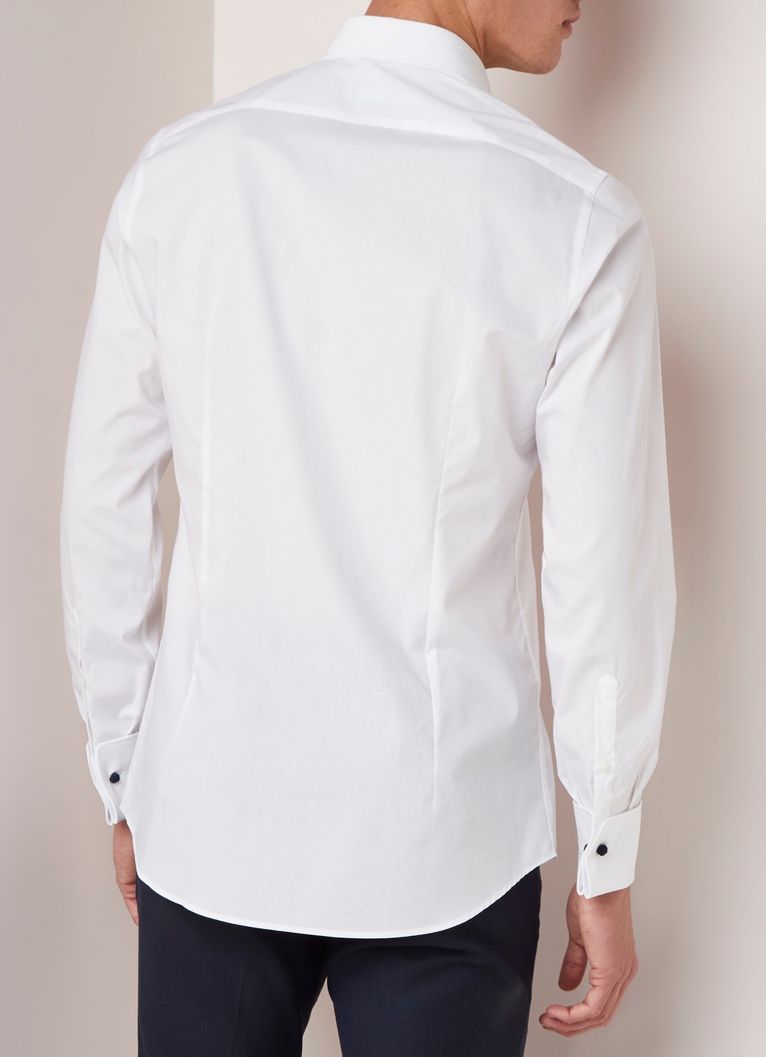 Van Gils Ellington slim fit overhemd met stretch - achterkant 2 wit