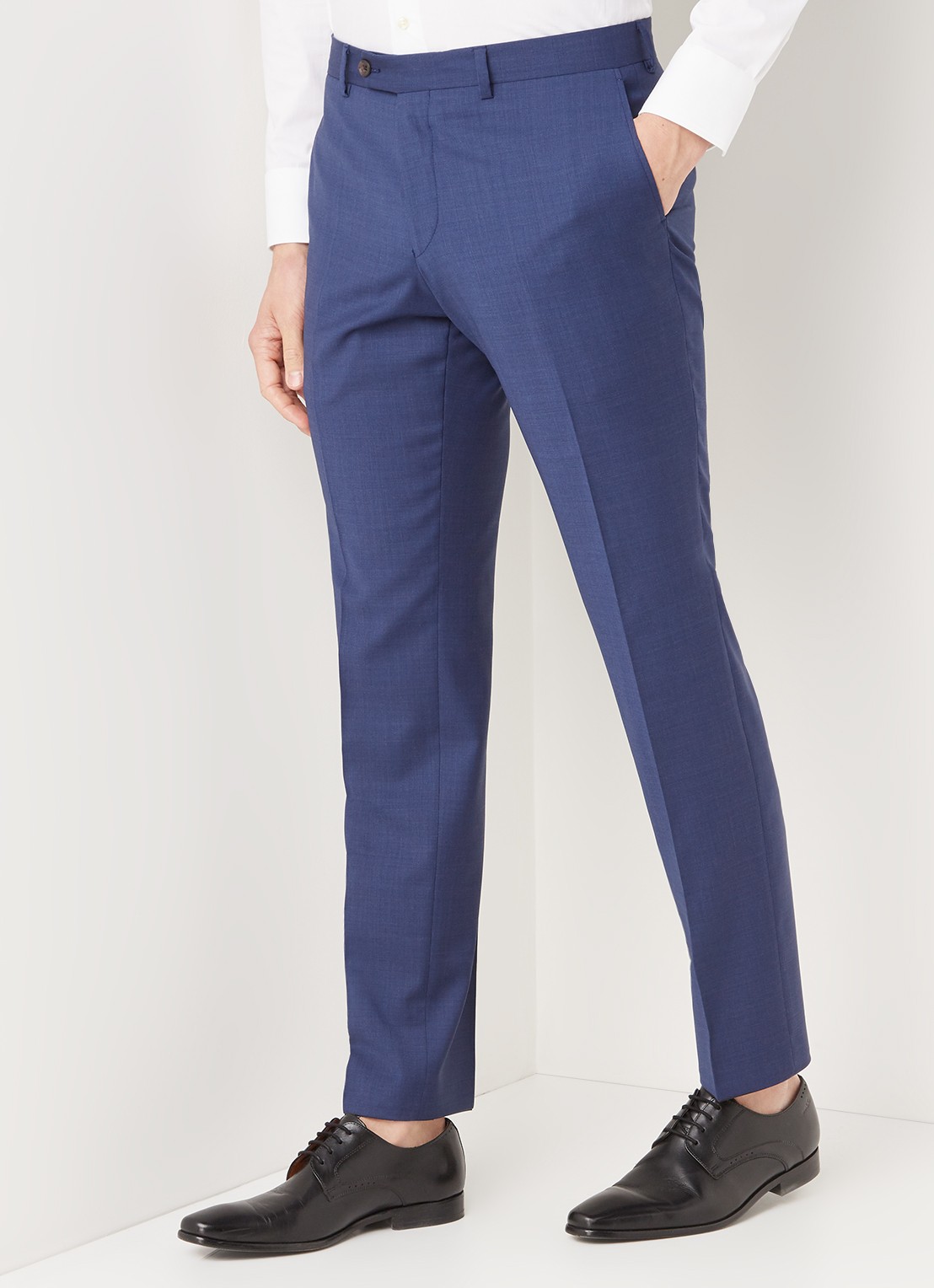 Van Gils Ellis regular fit pak van wol - detail 7 donkerblauw