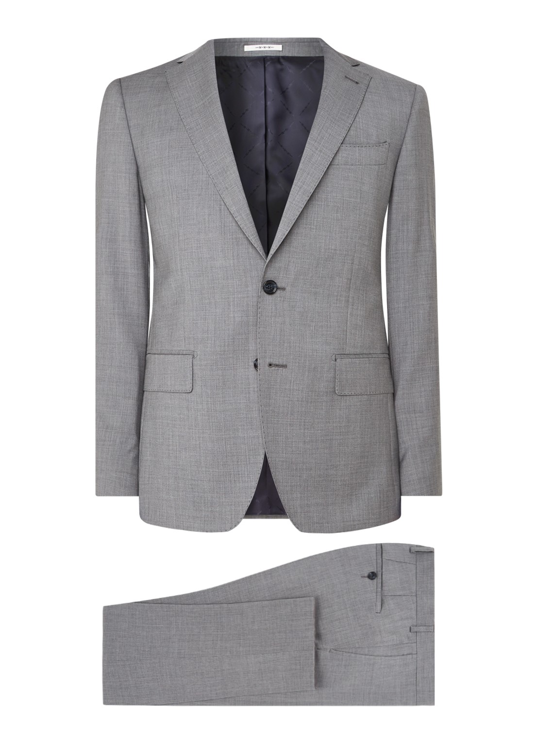Van Gils Ellis regular fit pak van wol - voorkant 7 grijs