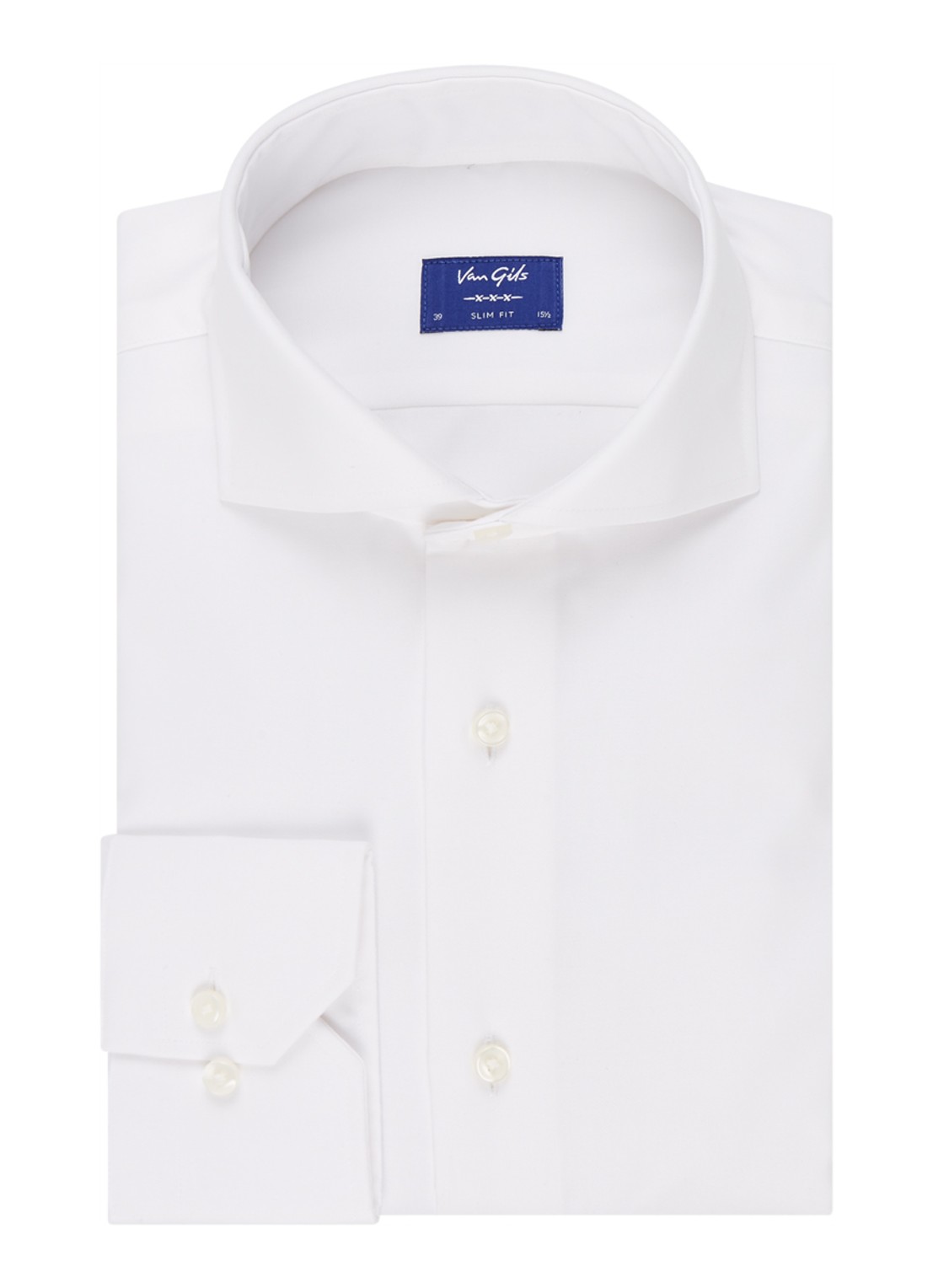Van Gils Extreme slim fit overhemd met stretch - voorkant wit