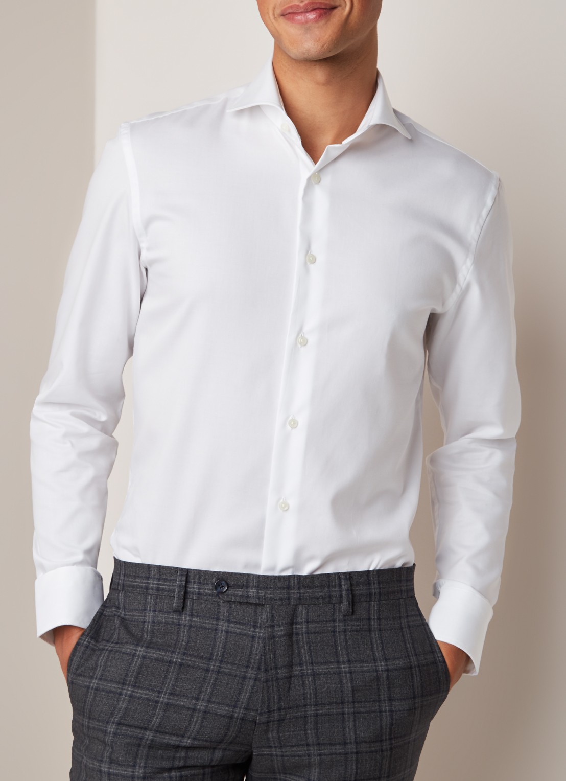 Van Gils Extreme slim fit overhemd met stretch - detail 3 wit