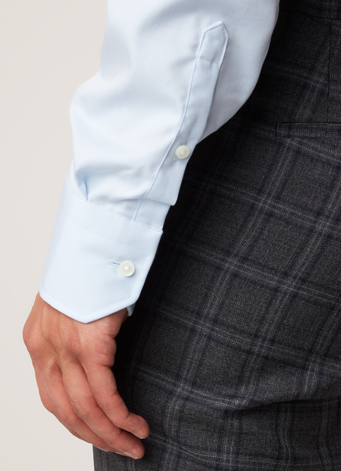 Van Gils Extreme slim fit overhemd met stretch - detail 4 lichtblauw