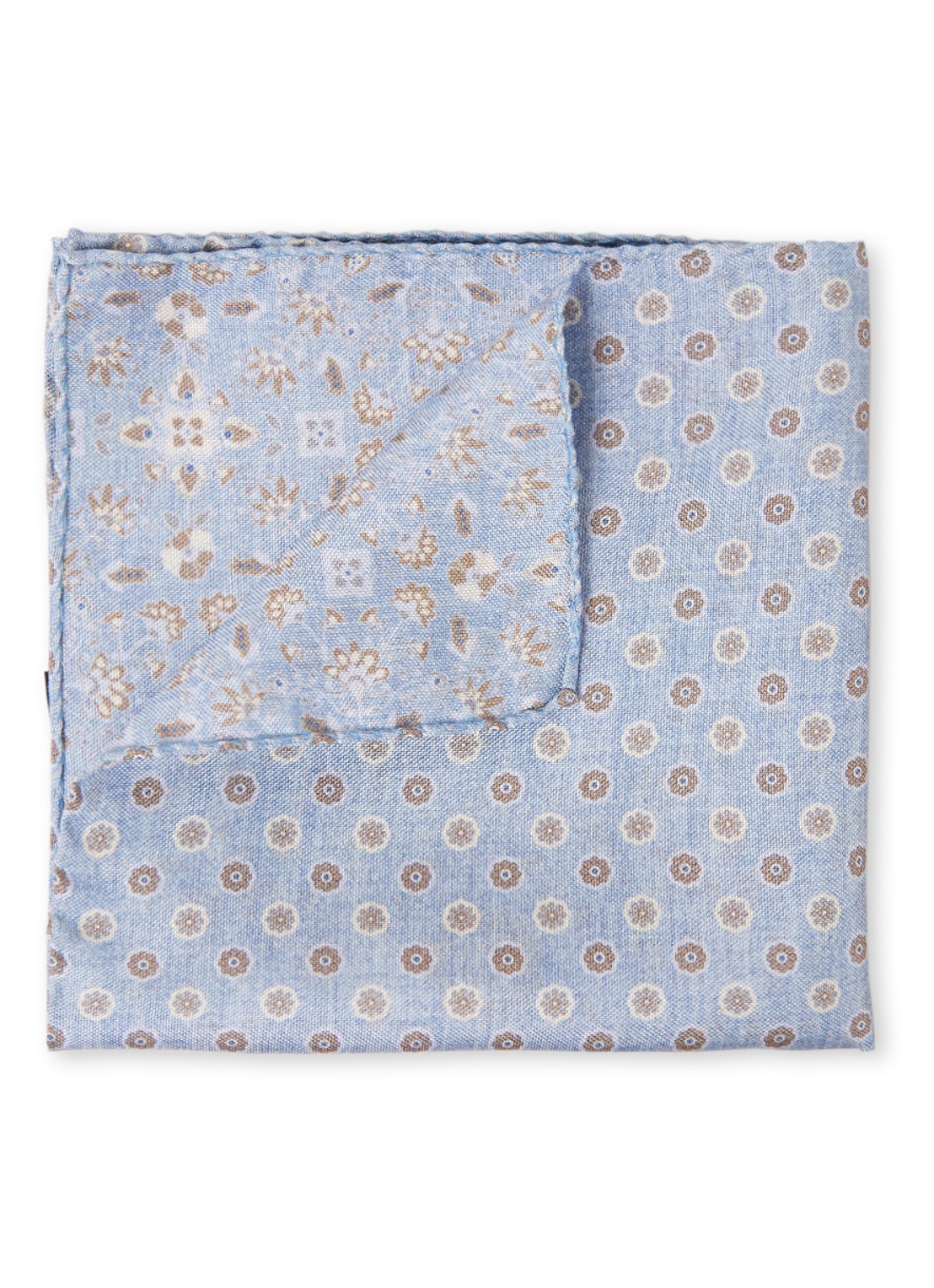 Van Gils Pochet van zijde - voorkant beige