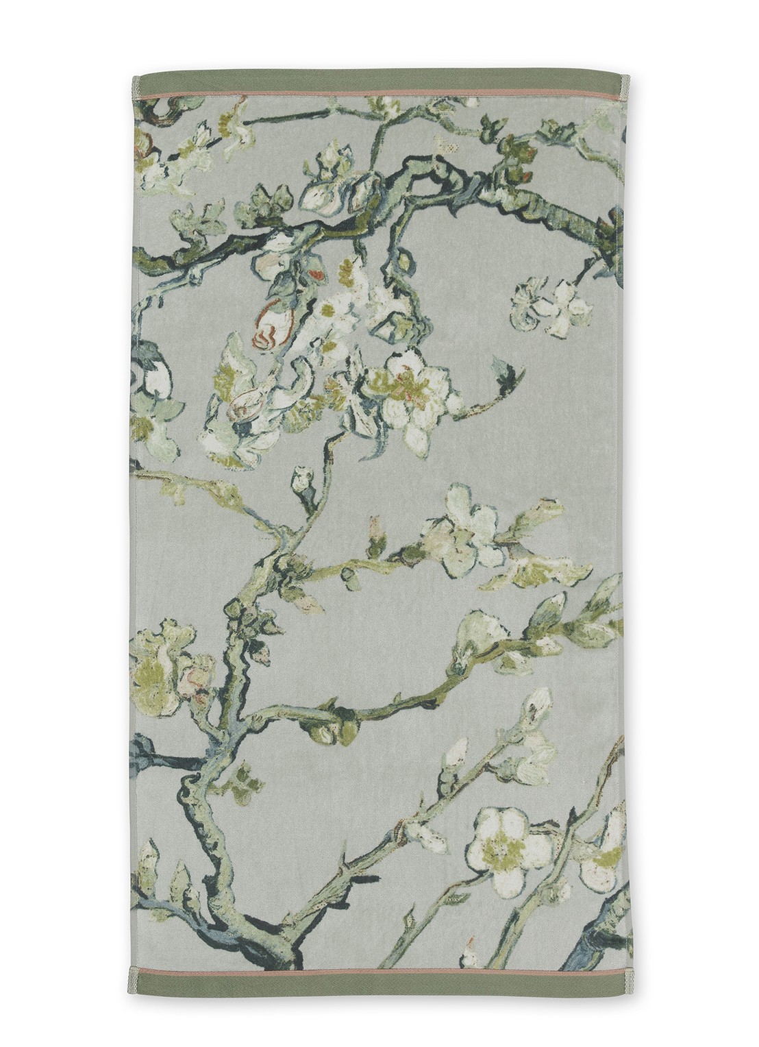 Van Gogh Museum Blossom badhanddoek 55 x 100 cm - voorkant groen
