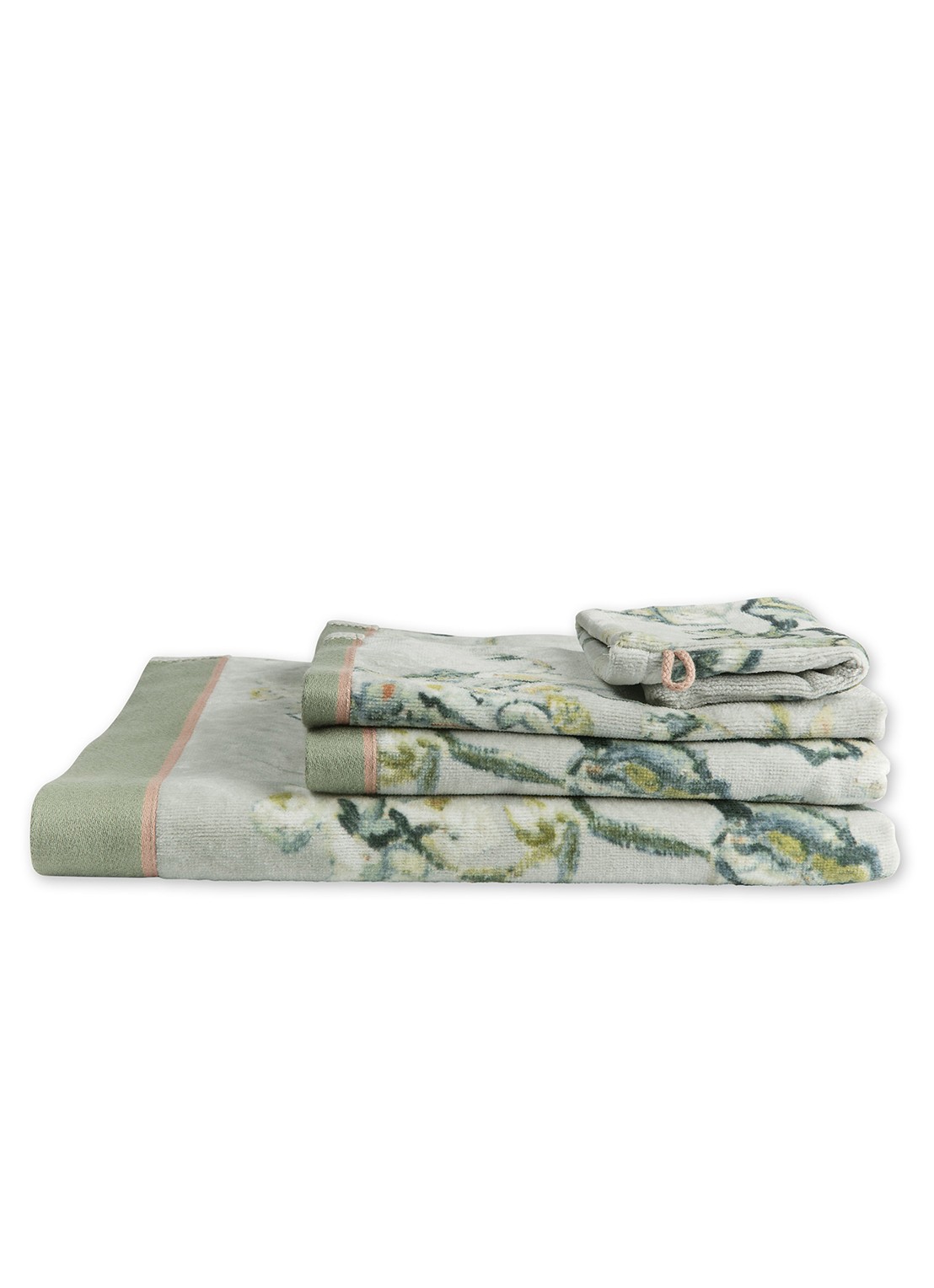 Van Gogh Museum Blossom badhanddoek 70 x 140 cm - voorkant 2 groen