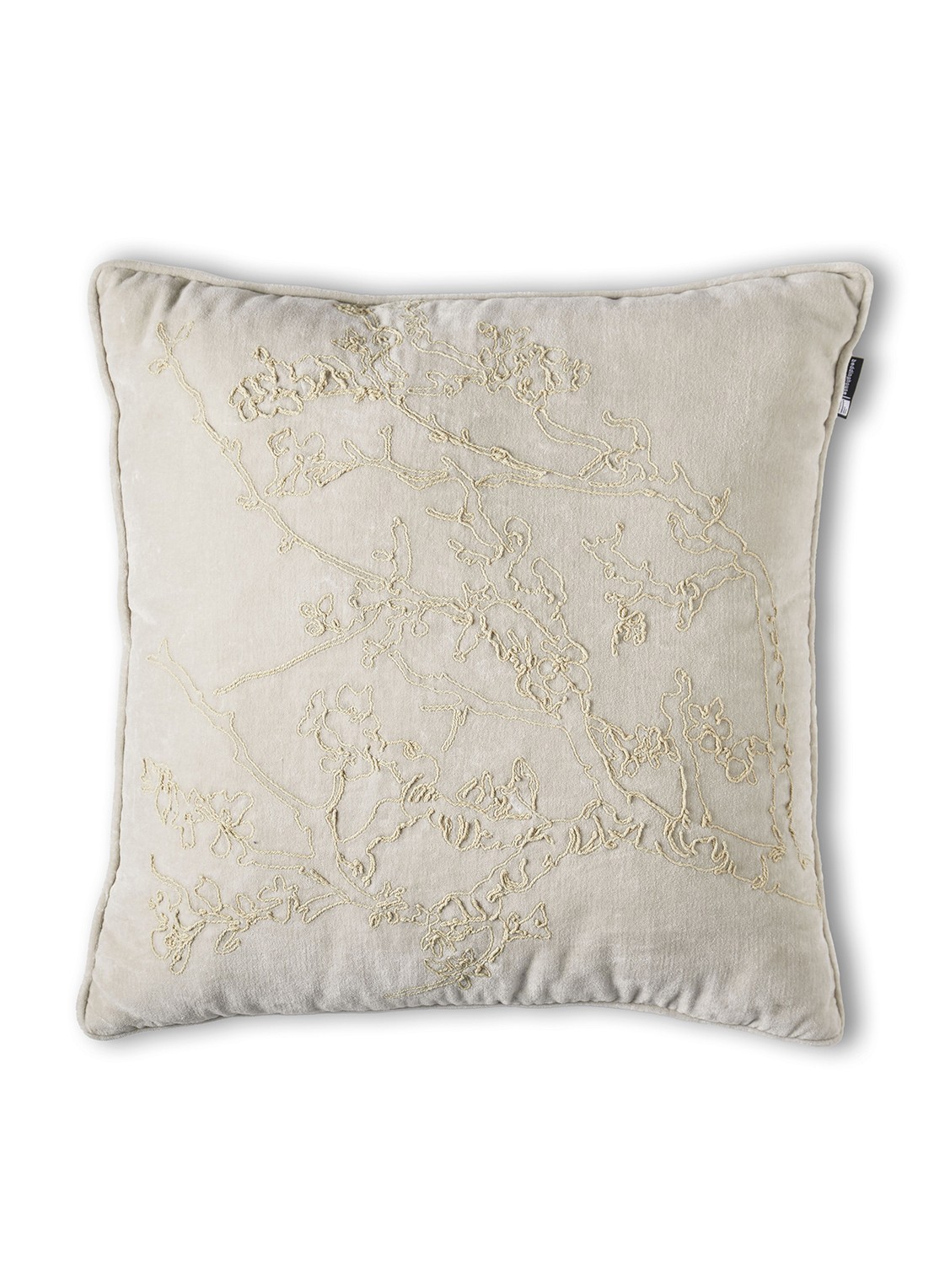 Van Gogh Museum Broderie Fleurie sierkussen 50 x 50 cm - voorkant 2 beige