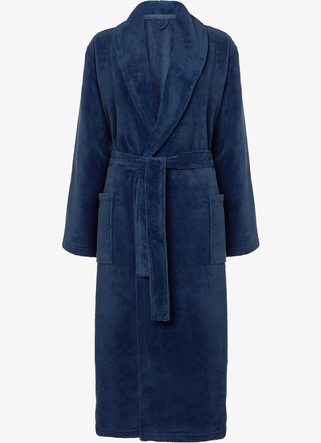 Vandyck Beaumont badjas in uni - unisex - voorkant 3 donkerblauw