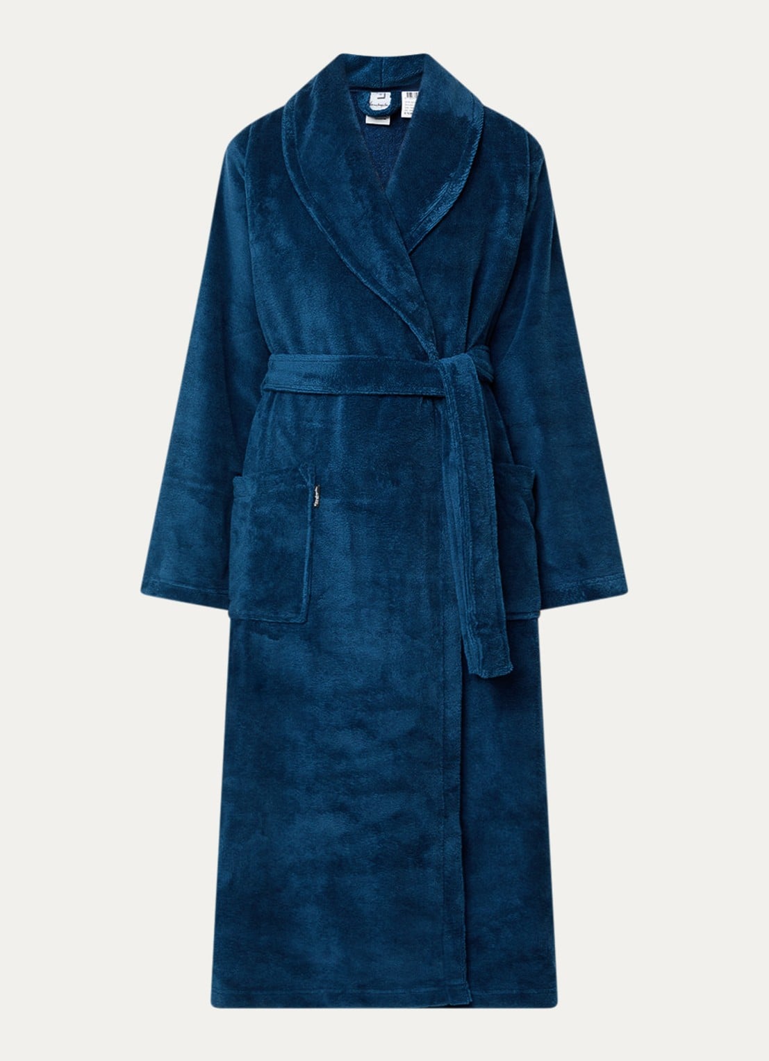 Vandyck Beaumont badjas in uni - unisex - voorkant 4 donkerblauw
