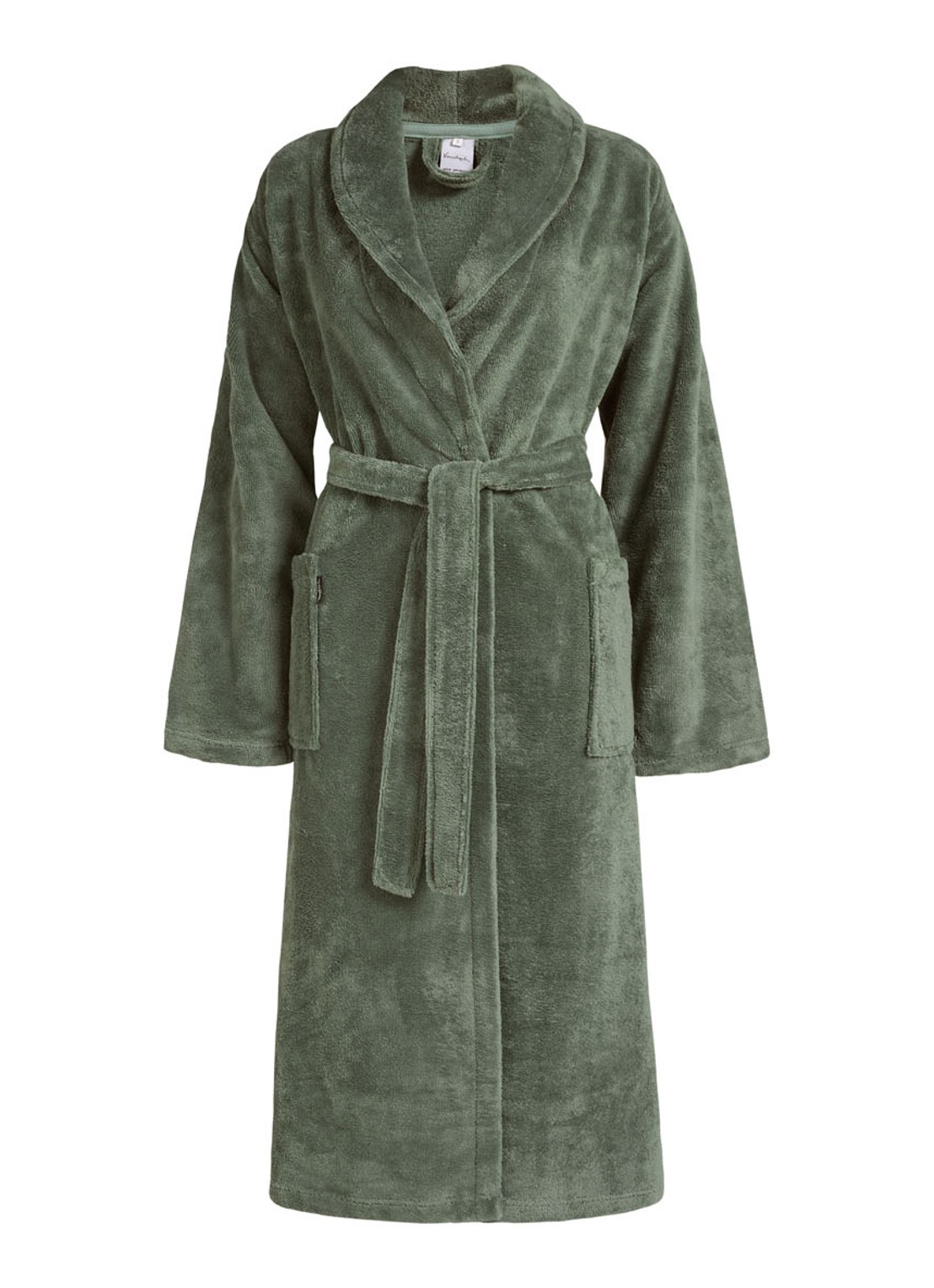 Vandyck Beaumont badjas van katoen - unisex - voorkant 2 groen