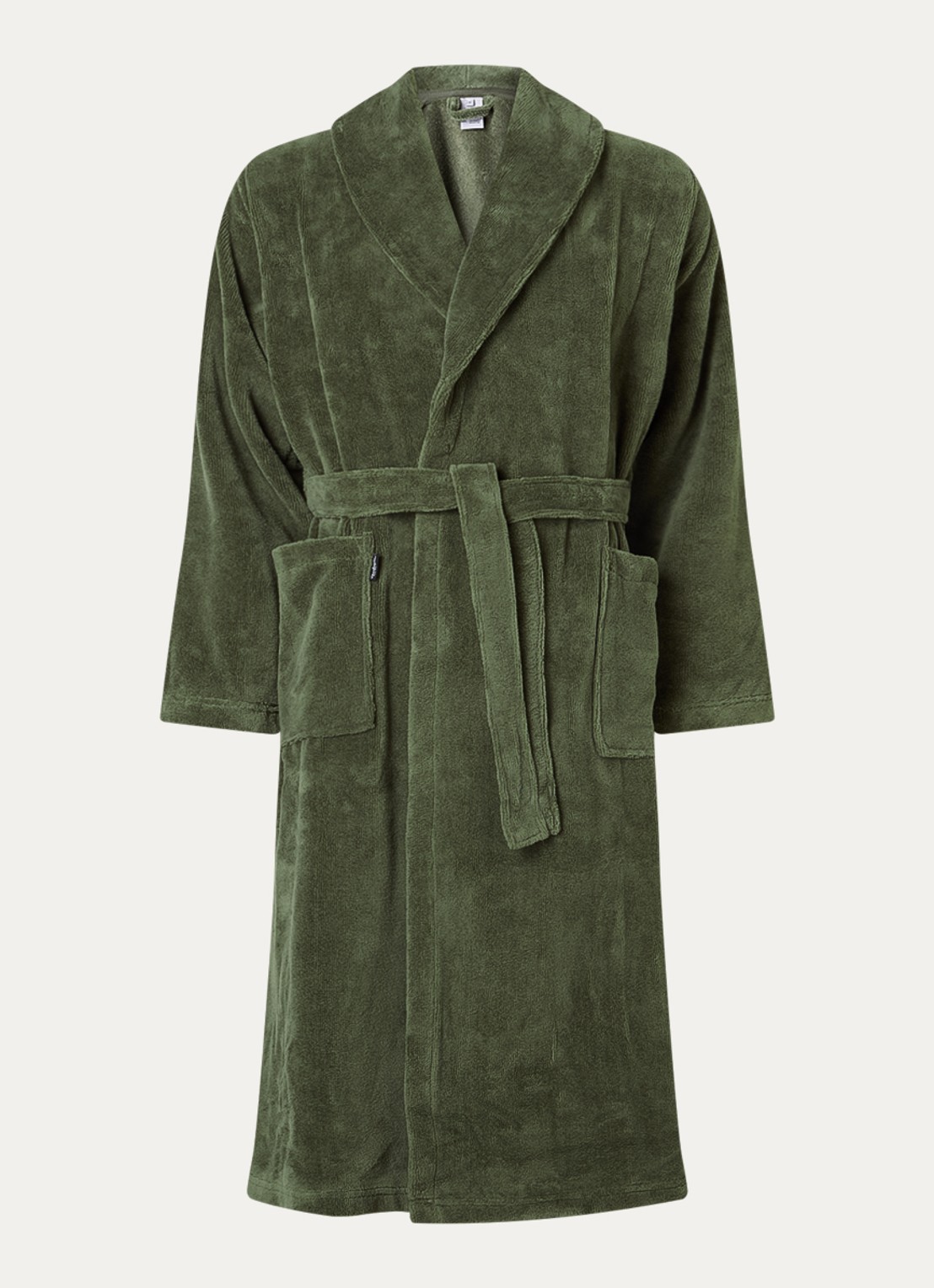 Vandyck Beaumont badjas van katoen - unisex - voorkant 4 groen