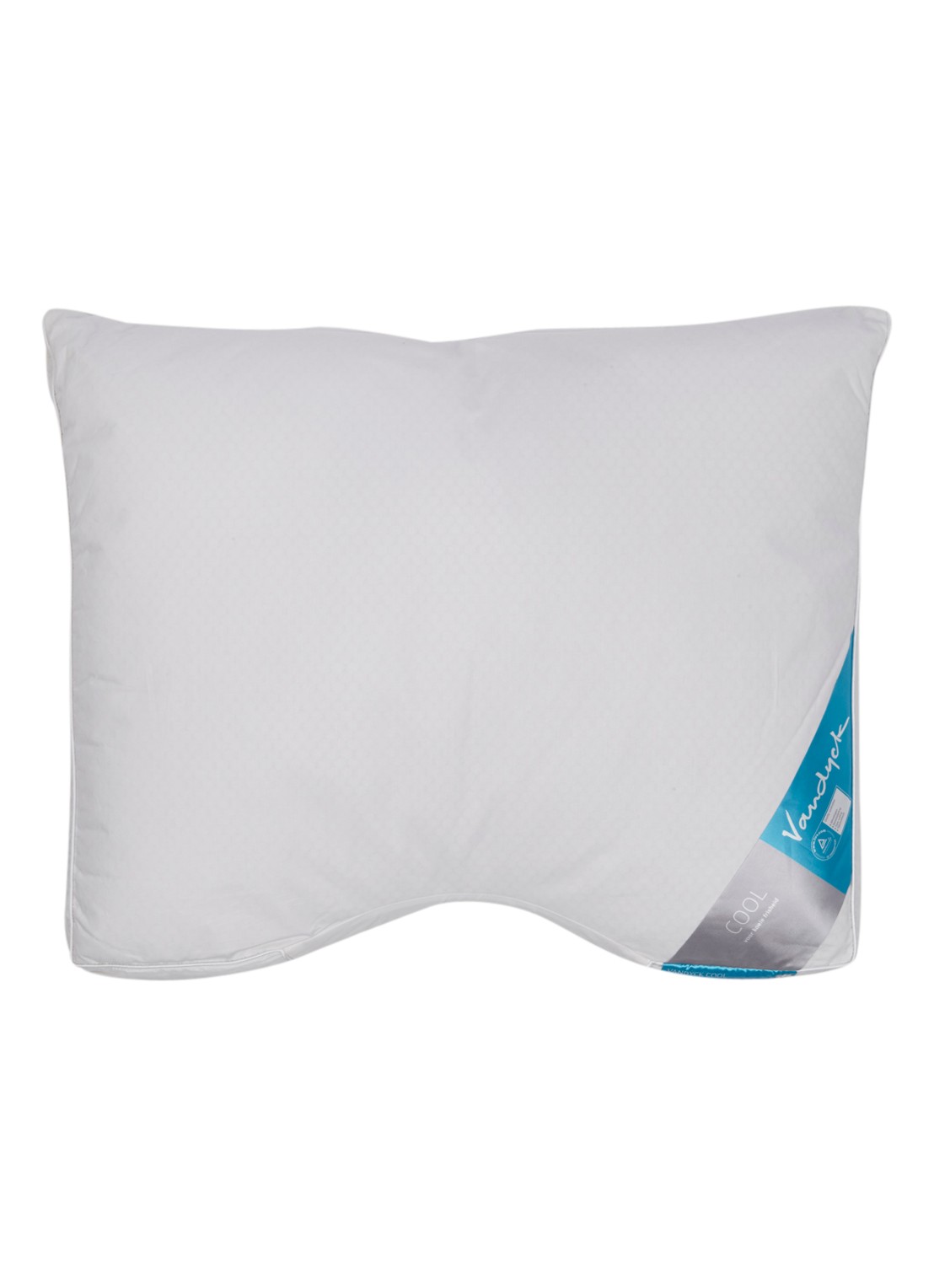 Vandyck Cool stevig hoofdkussen 60 x 70 cm - voorkant wit
