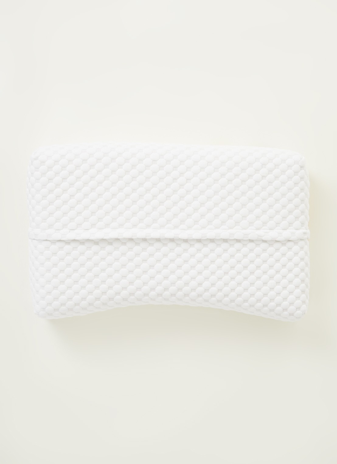 Vandyck Ergonomic 10 medium hoofdkussen met vulling van natuurlatex 60x 40 cm - voorkant 2 wit