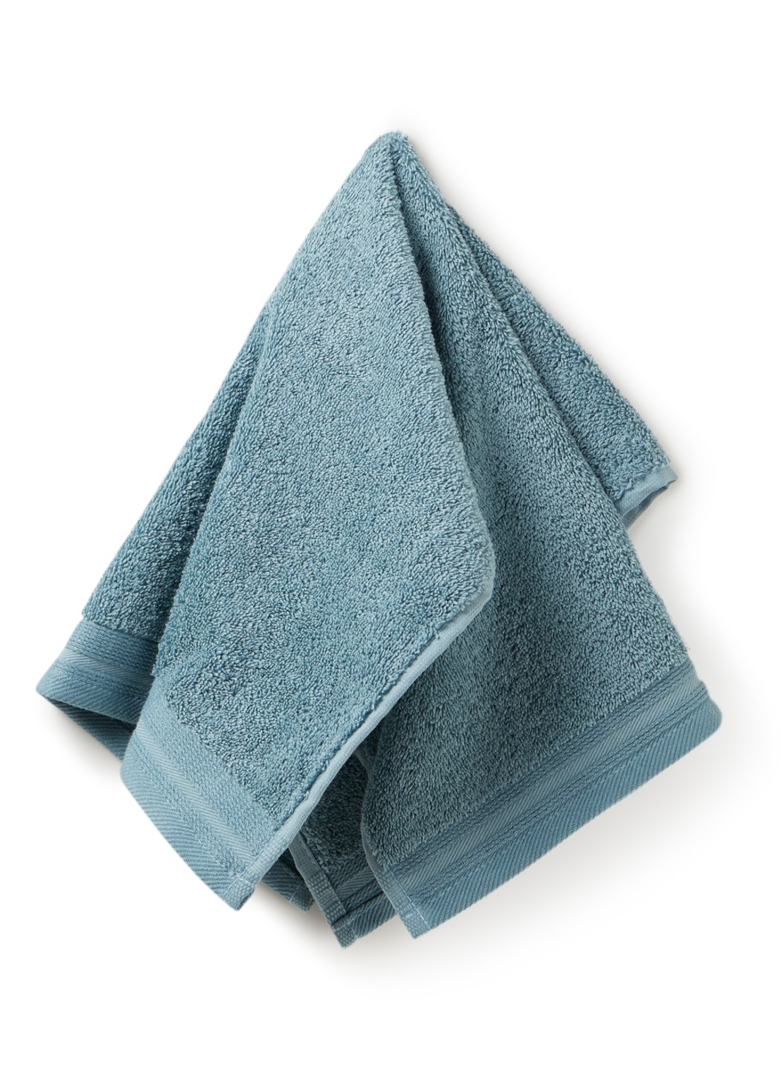 Vandyck Excellence keukendoek van katoen 60 x 40 cm - voorkant lichtblauw