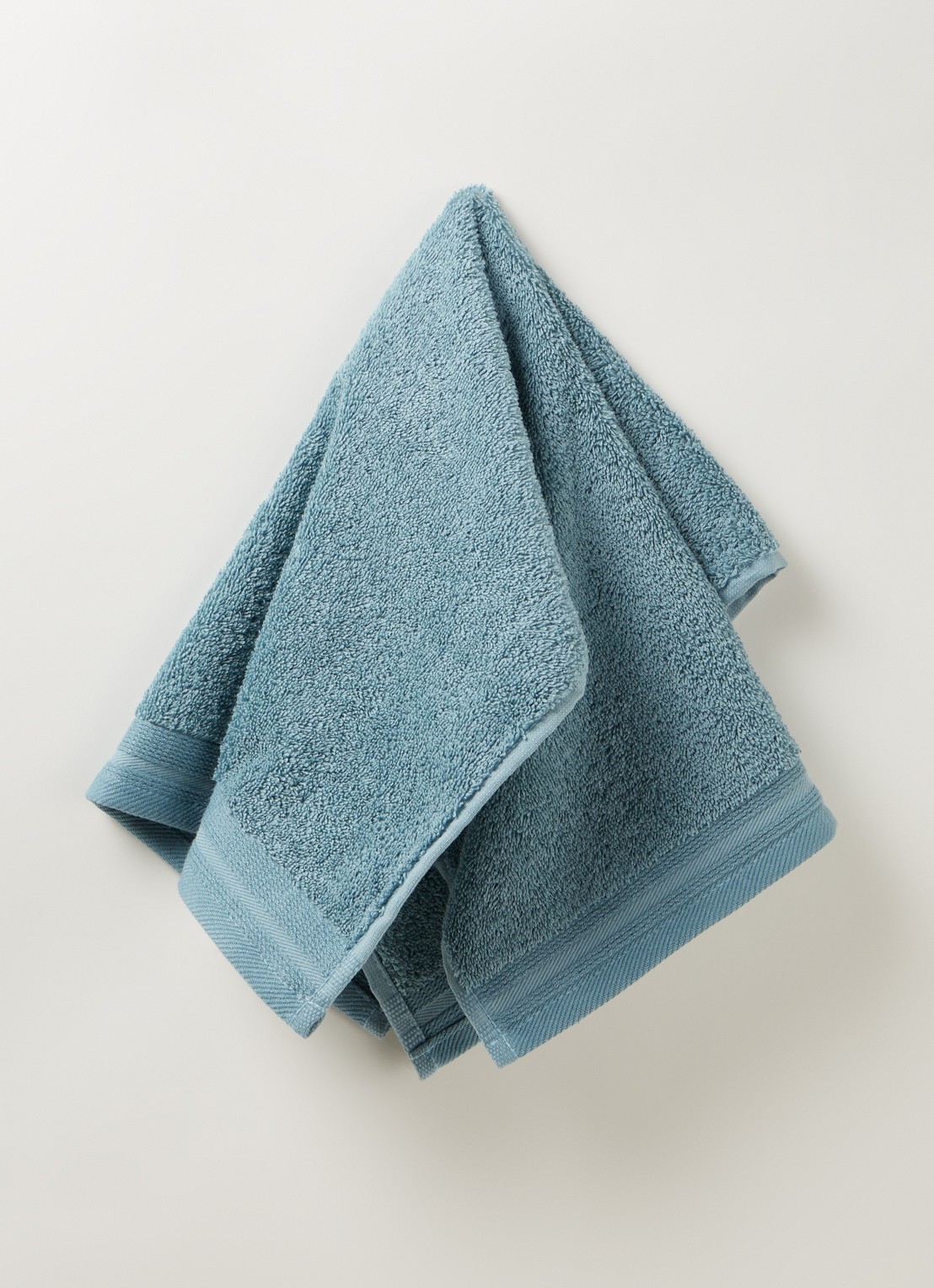 Vandyck Excellence keukendoek van katoen 60 x 40 cm - voorkant 2 lichtblauw