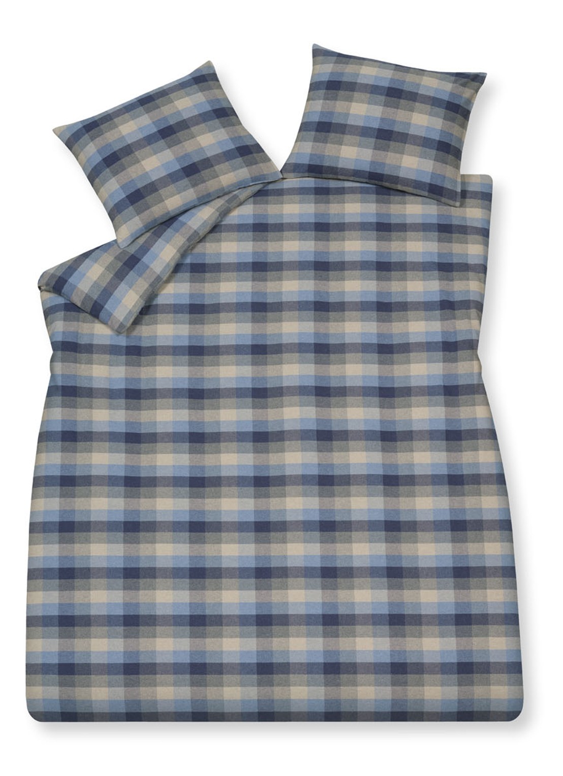 Vandyck Flanel Skagen dekbedovertrekset - inclusief kussenslopen - voorkant donkerblauw