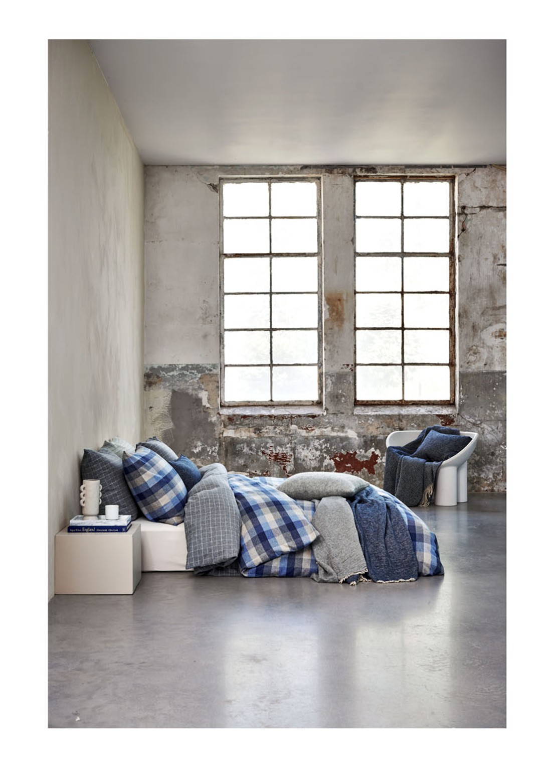 Vandyck Flanel Skagen dekbedovertrekset - inclusief kussenslopen - voorkant 2 donkerblauw