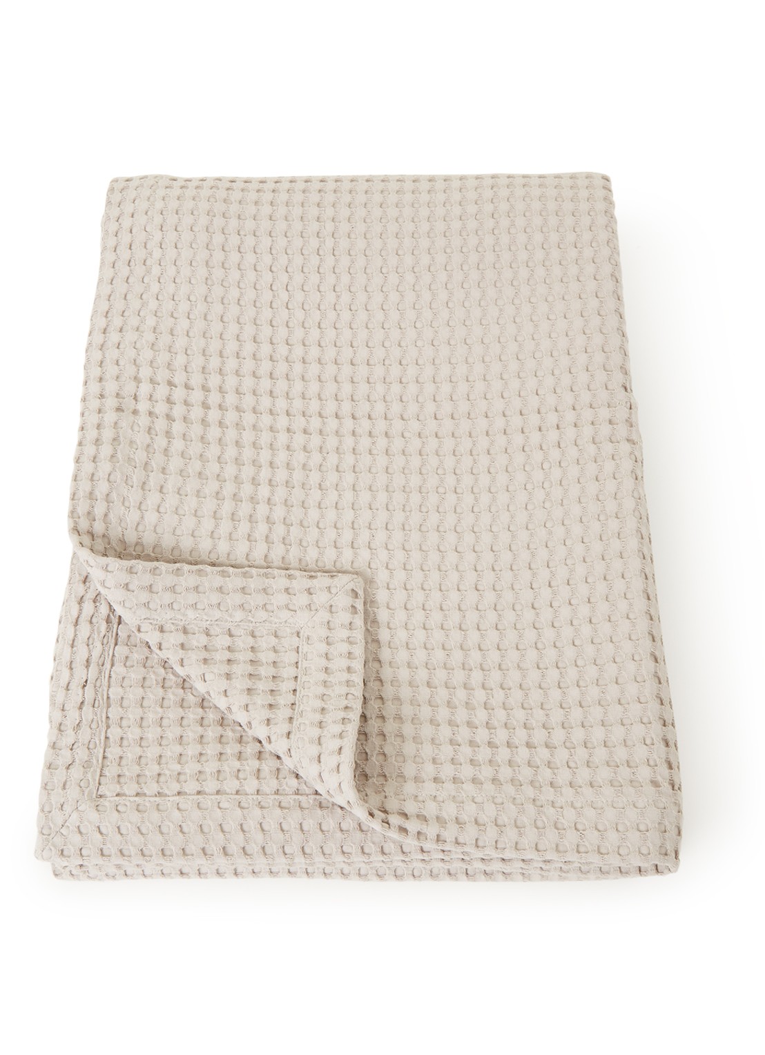 Vandyck Home 71 plaid met wafelstructuur - voorkant creme