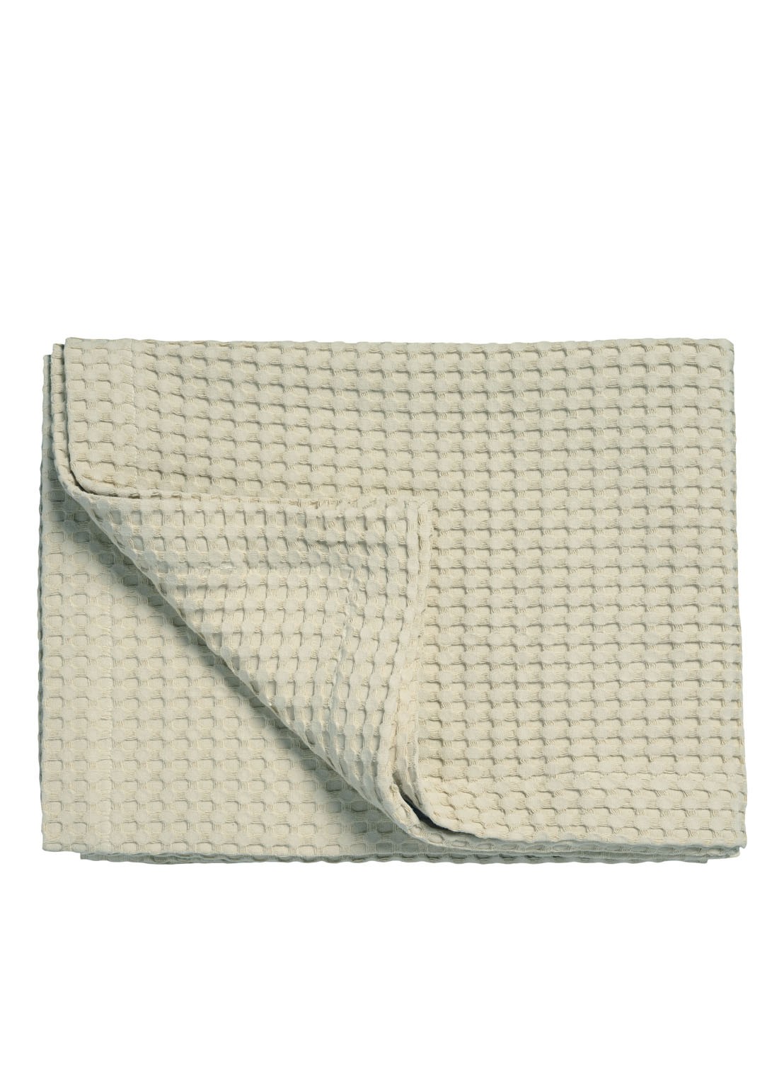 Vandyck Home 71 plaid met wafelstructuur - voorkant 4 gebroken wit