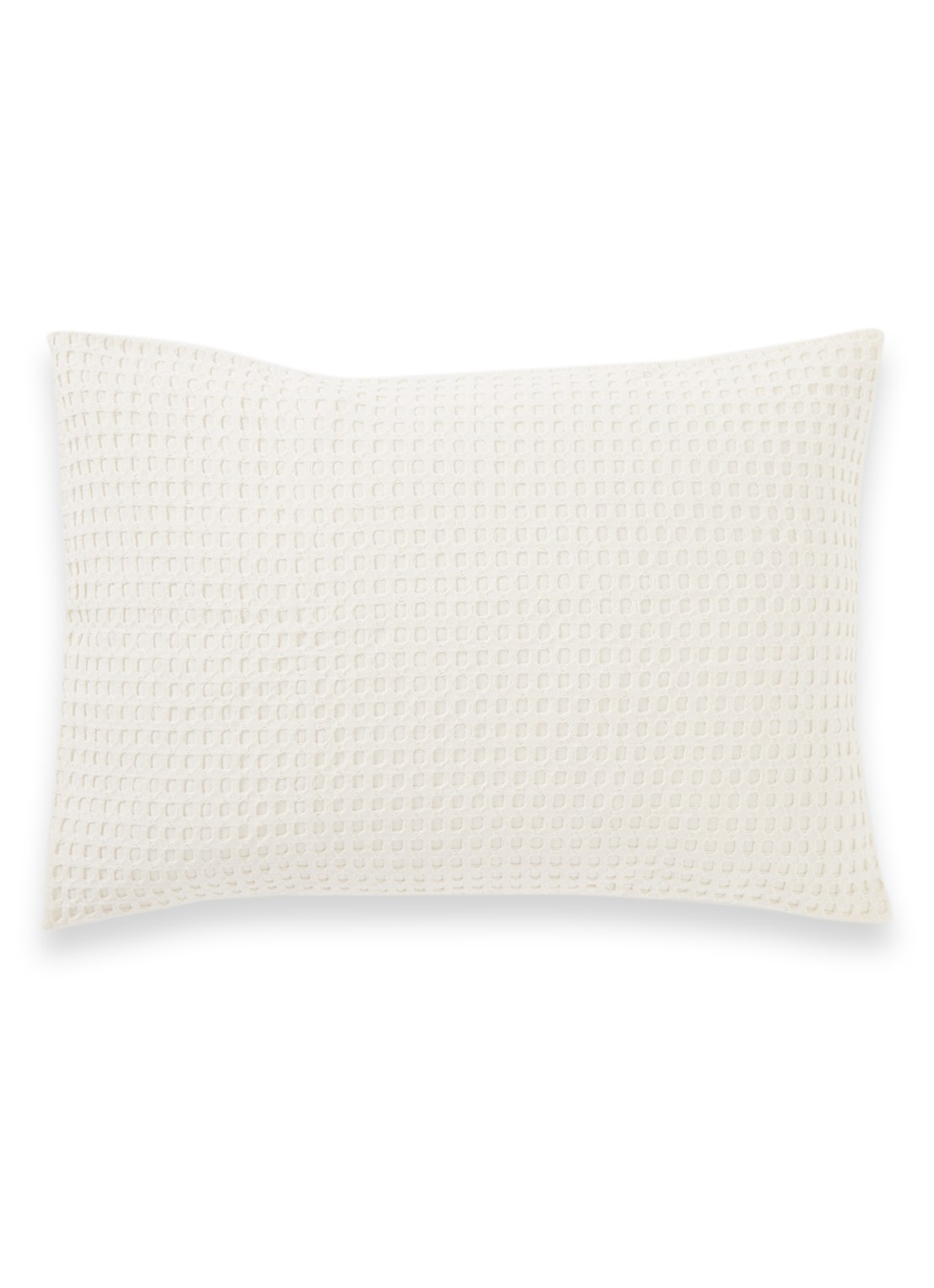 Vandyck Home 71 plaid met wafelstructuur - voorkant 6 gebroken wit