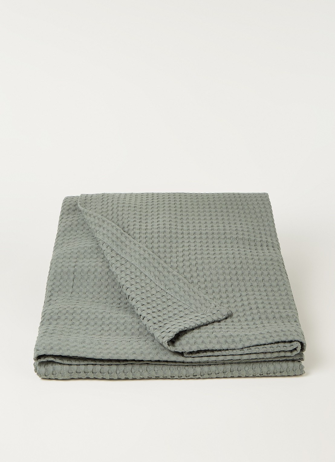 Vandyck Home 71 plaid met wafelstructuur - voorkant 2 groen