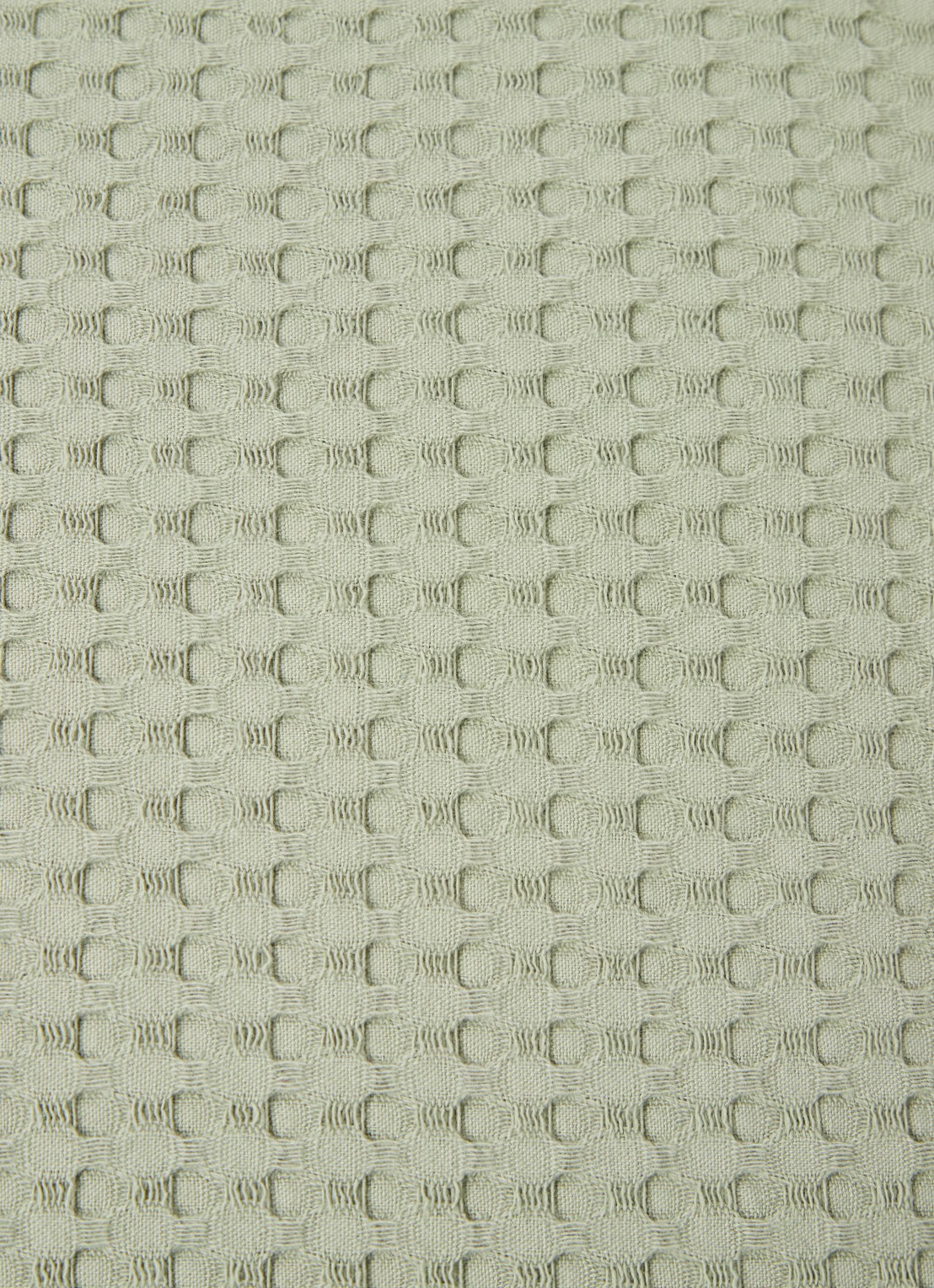 Vandyck Home 71 plaid met wafelstructuur - detail 3 olijfgroen