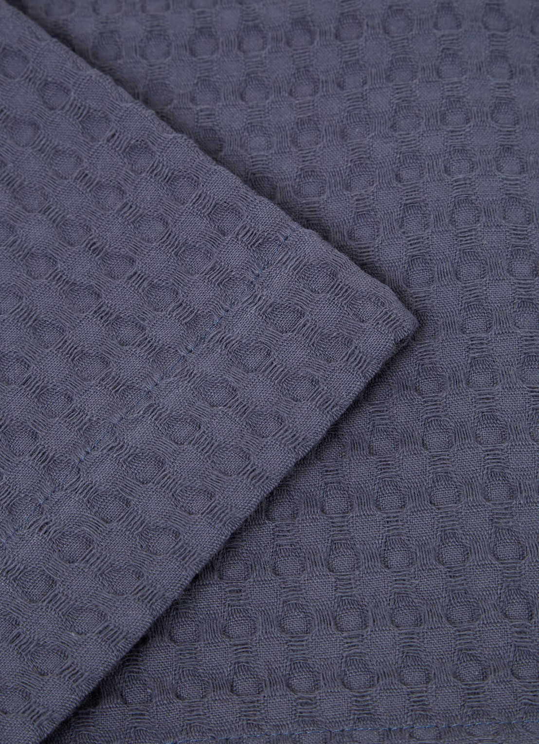 Vandyck Home 71 plaid met wafelstructuur - detail blauw