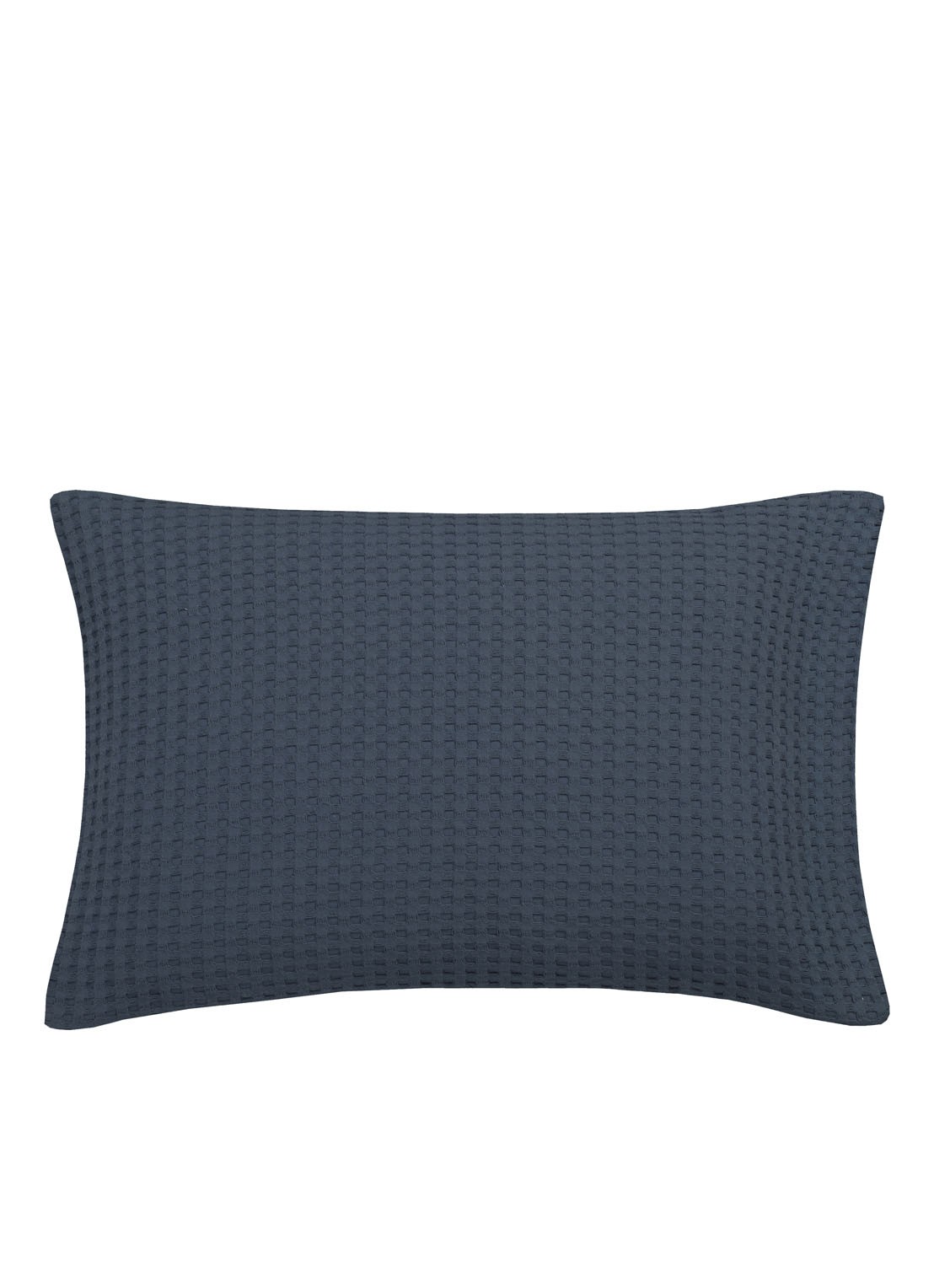 Vandyck Home 71 plaid met wafelstructuur - voorkant 3 blauw