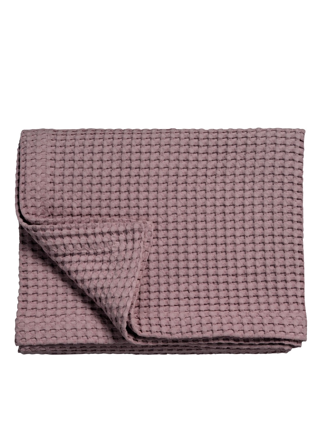 Vandyck Home 71 plaid met wafelstructuur - voorkant 2 paars