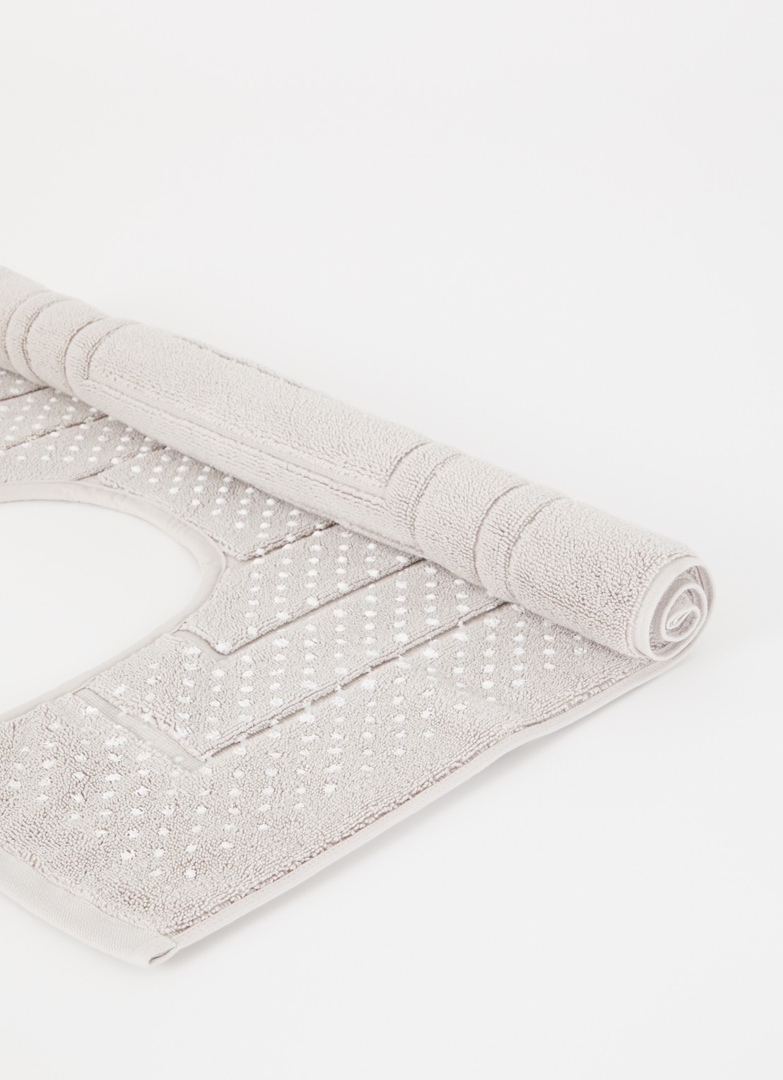 Vandyck Houston toiletmat 1200 gr/m2 - 60 x 60 cm - voorkant 2 lichtgrijs