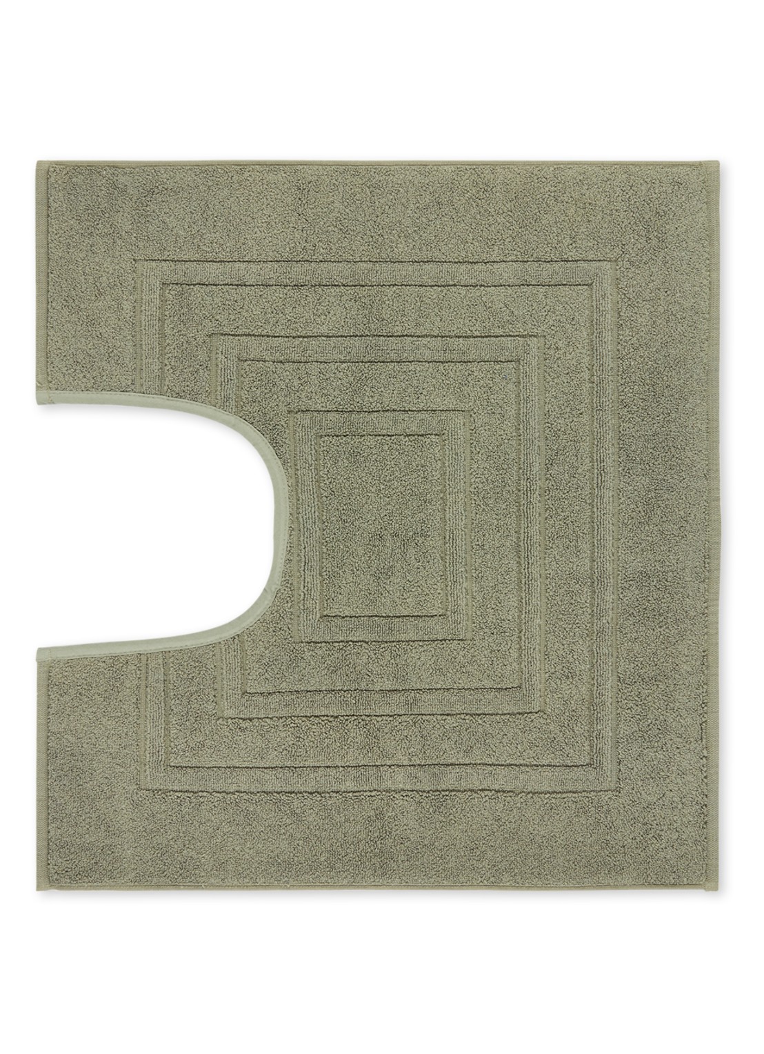 Vandyck Houston toiletmat - 60 x 62 cm - voorkant olijfgroen