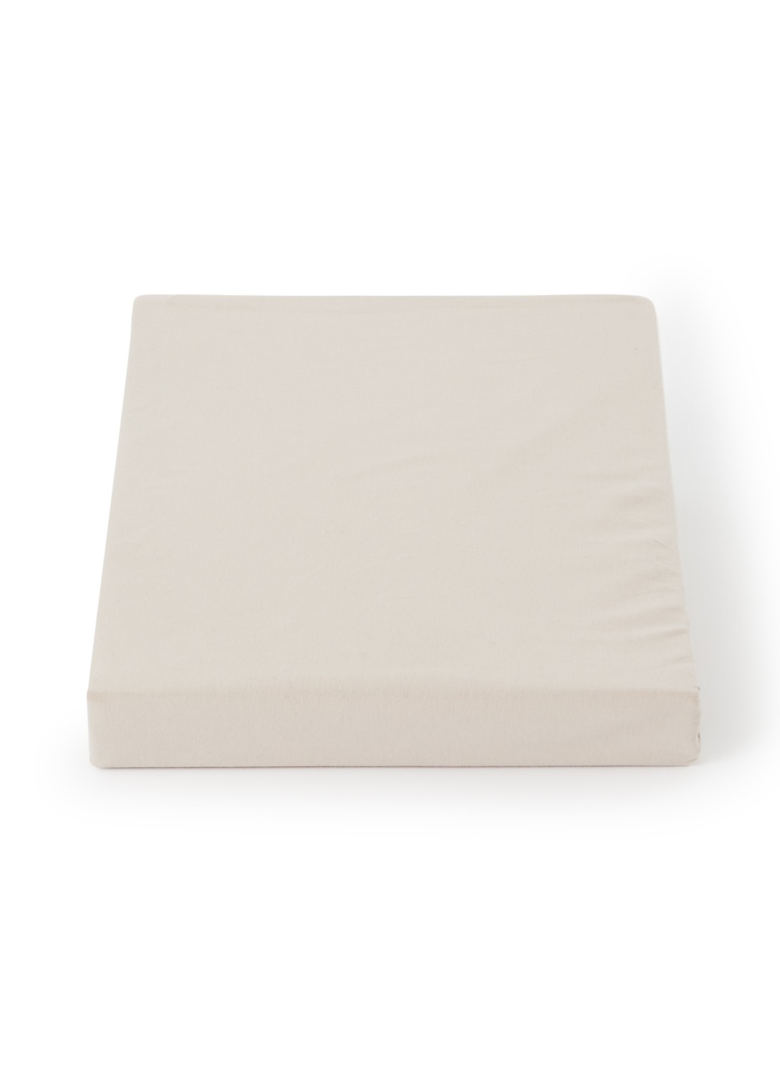 Vandyck Jersey Supreme hoeslaken van katoenjersey, hoekhoogte 30 cm - voorkant beige