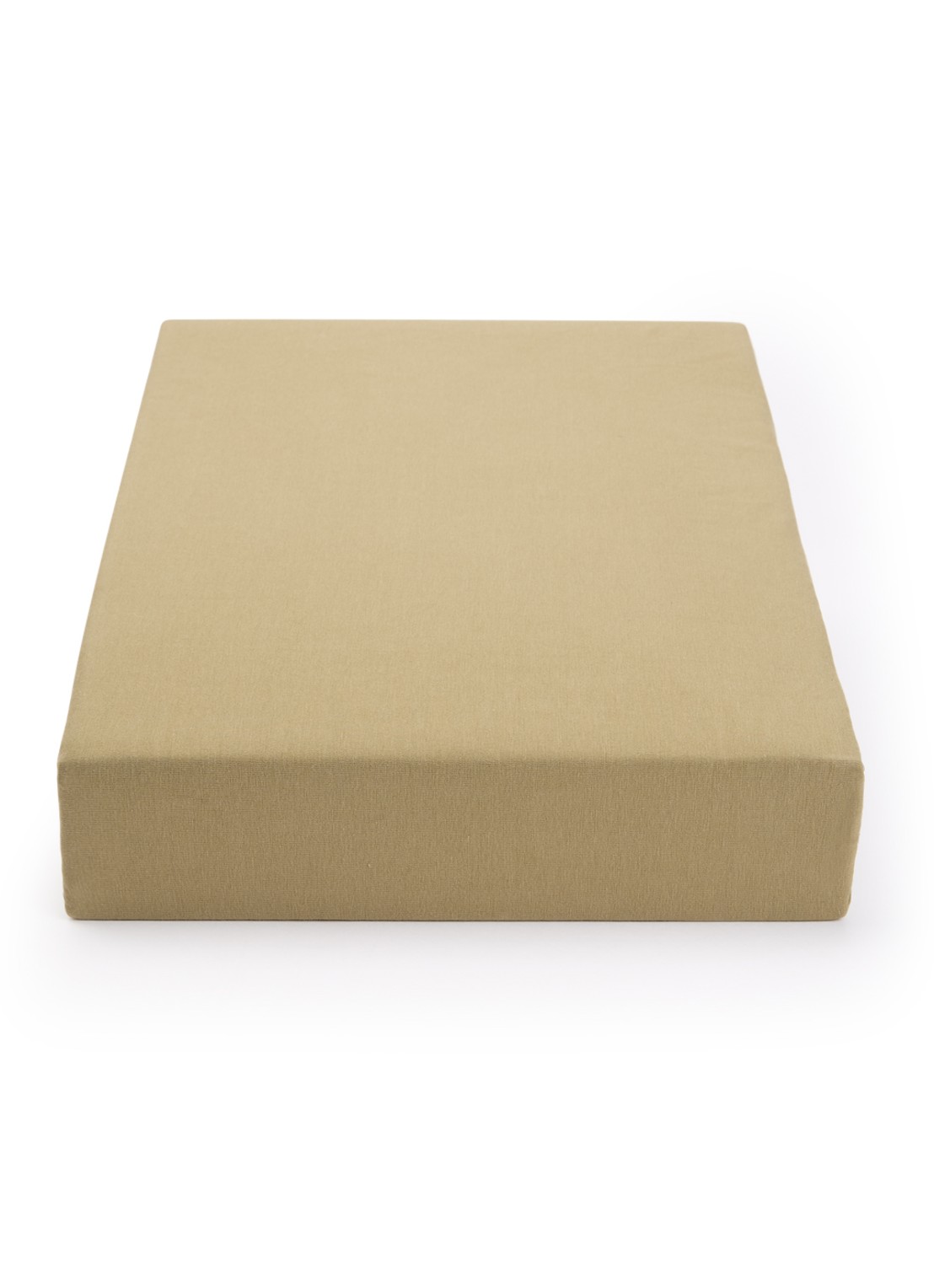 Vandyck Jersey Supreme hoeslaken van katoenjersey, hoekhoogte 30 cm - voorkant olijfgroen