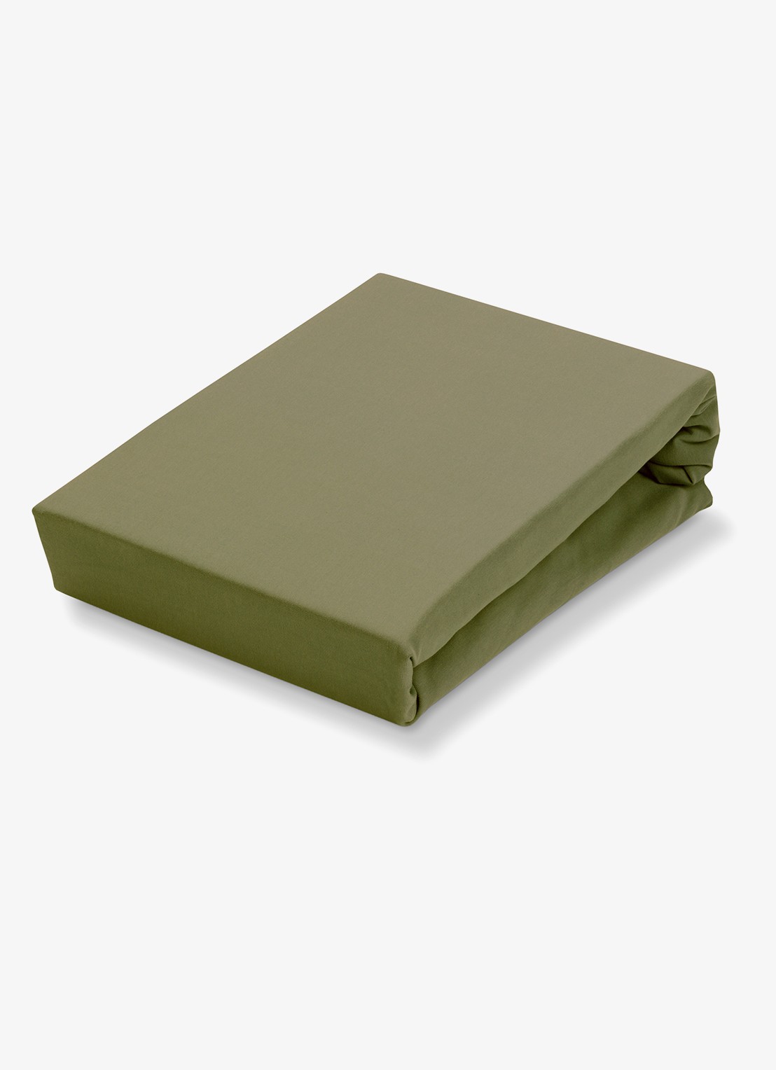Vandyck Jersey Supreme hoeslaken van katoenjersey, hoekhoogte 30 cm - voorkant 3 olijfgroen