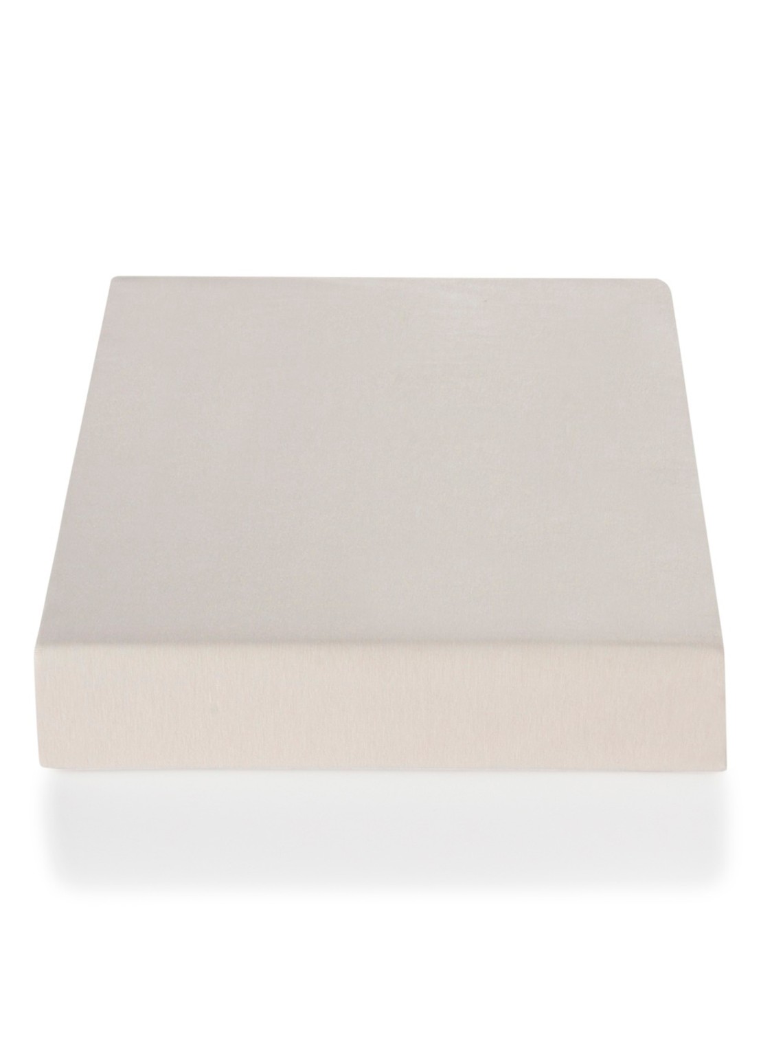 Vandyck Jersey Supreme topper hoeslaken van katoensatijn, hoekhoogte 15 cm - voorkant naturel