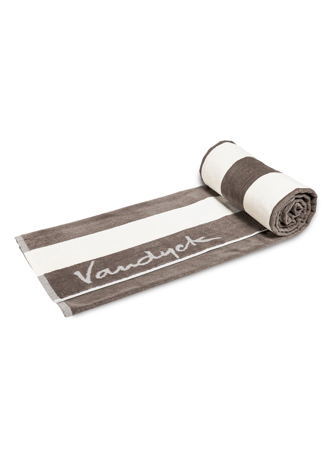 Vandyck Palma strandlaken 100 x 200 cm - voorkant 2 taupe