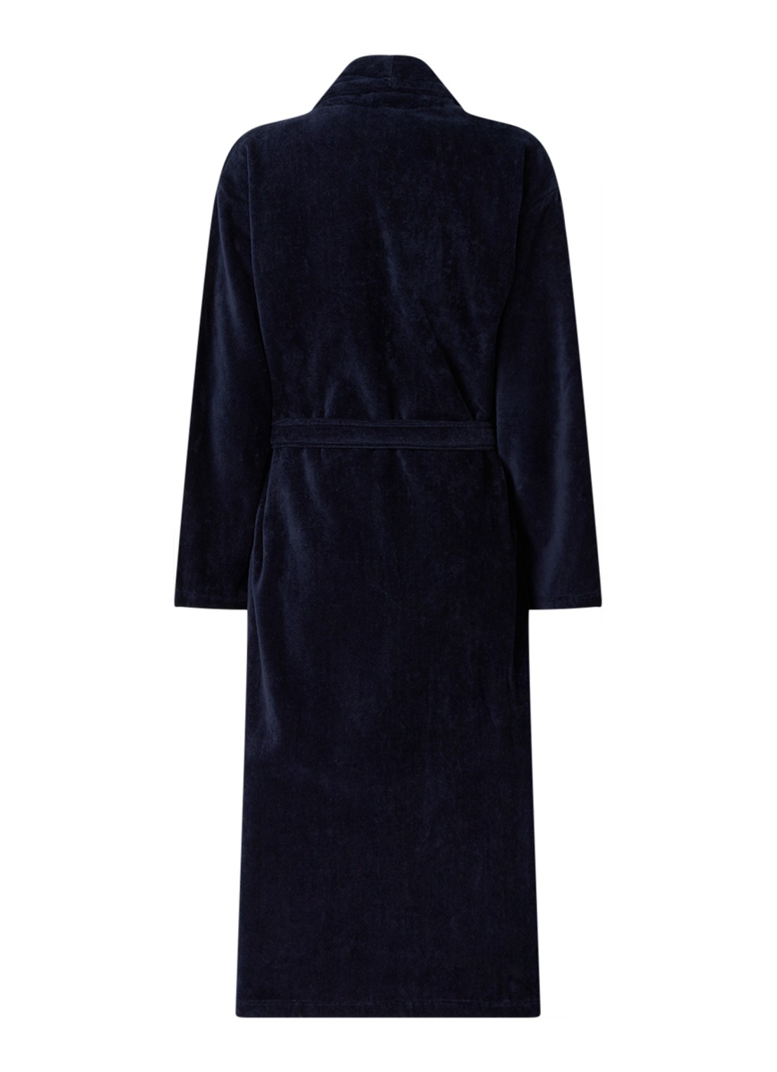 Vandyck Prestige badjas van katoenvelours - achterkant 4 donkerblauw