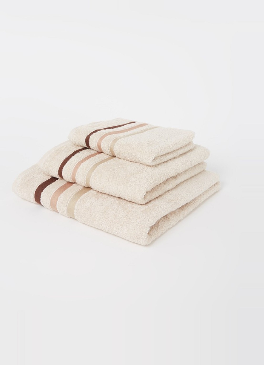 Vandyck Prestige Lines badhanddoek - 50 gr/m2 - 60 x 110 cm - voorkant 3 creme