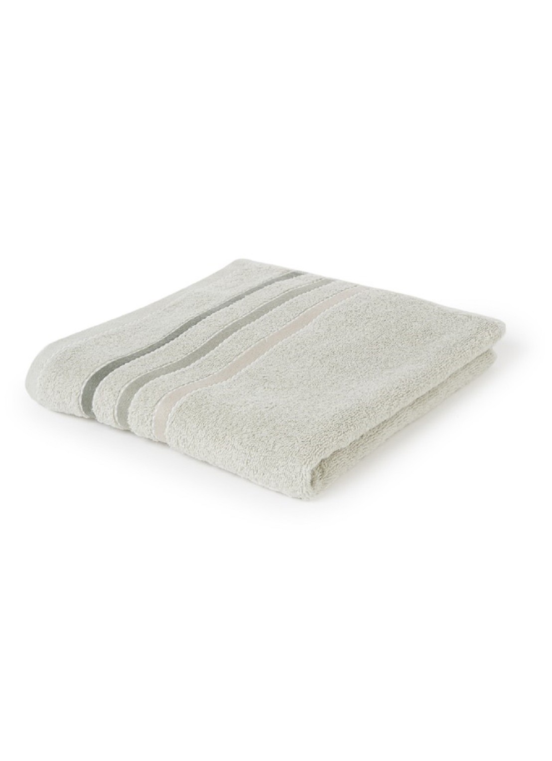 Vandyck Prestige Lines badhanddoek - 50 gr/m2 - 60 x 110 cm - voorkant 2 lichtgroen