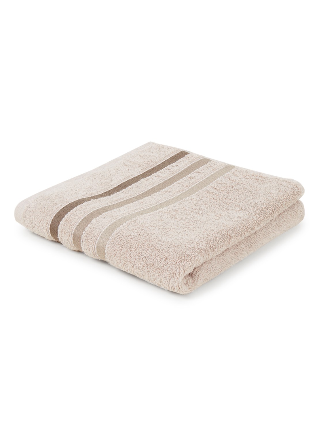 Vandyck Prestige Lines badhanddoek - 500 gr/m2 - 60 x 110 cm  - voorkant 2 zand