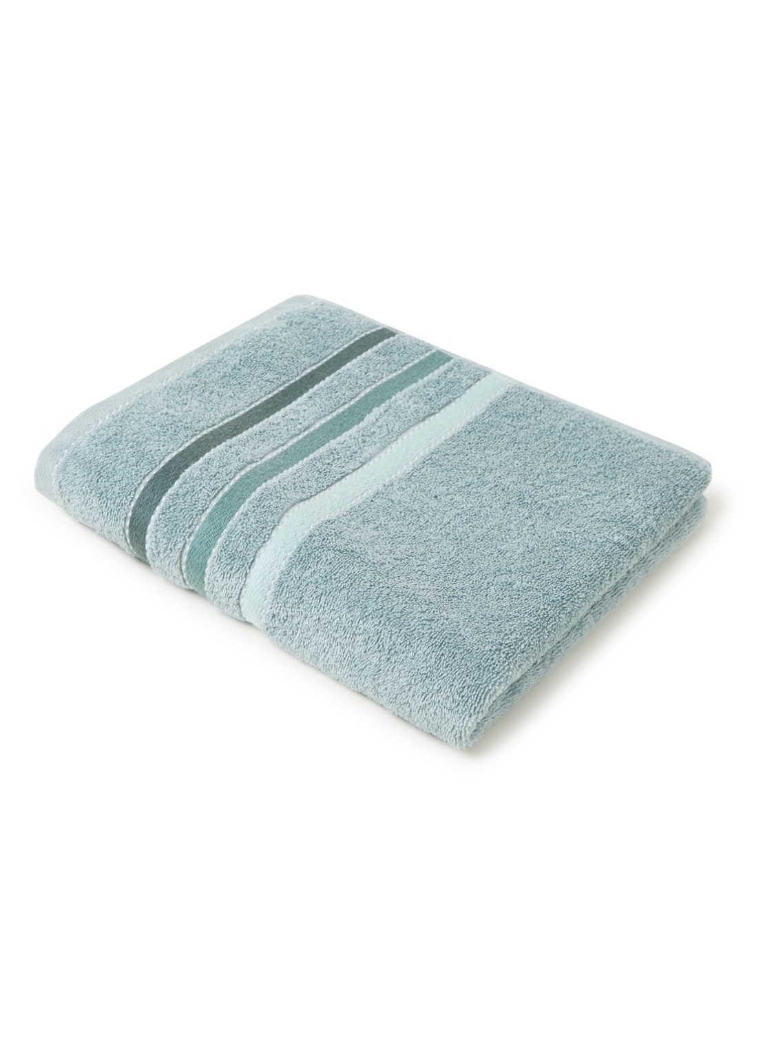 Vandyck Prestige Lines badhanddoek - 500 gr/m2 - 60 x 110 cm  - voorkant 2 lindegroen