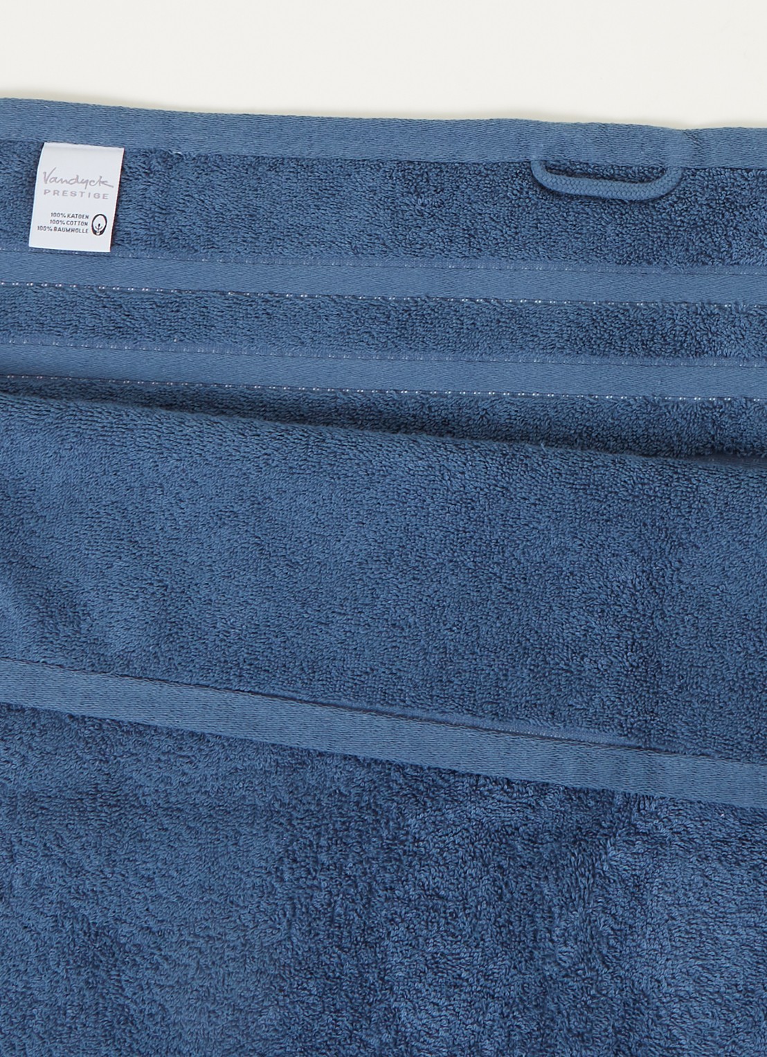 Vandyck Prestige Lines badhanddoek - 500 gr/m2 - 60 x 110 cm - detail indigo