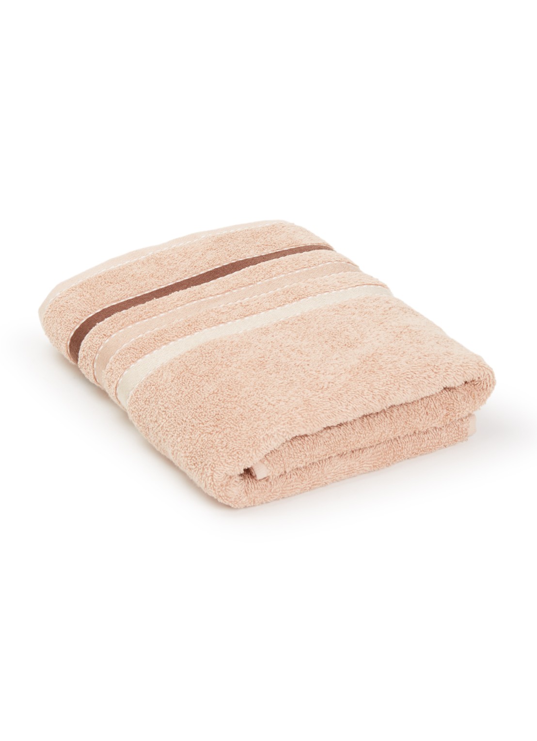 Vandyck Prestige Lines badhanddoek - 500 gr/m2 - voorkant 6 zalmroze